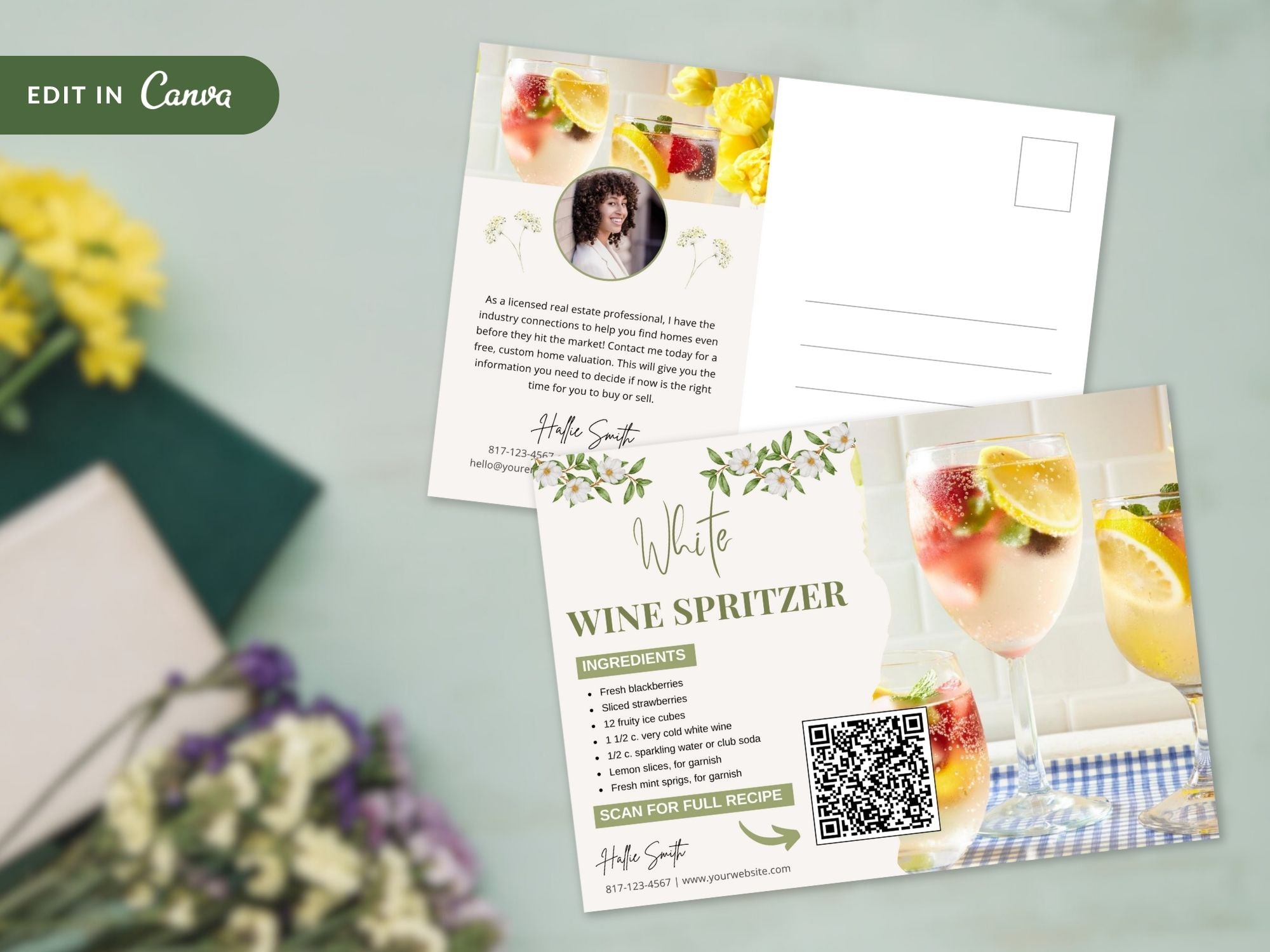 Spring Recipe Postcard Bundle - Professionally designed real estate postcards featuring fresh and seasonal recipes.