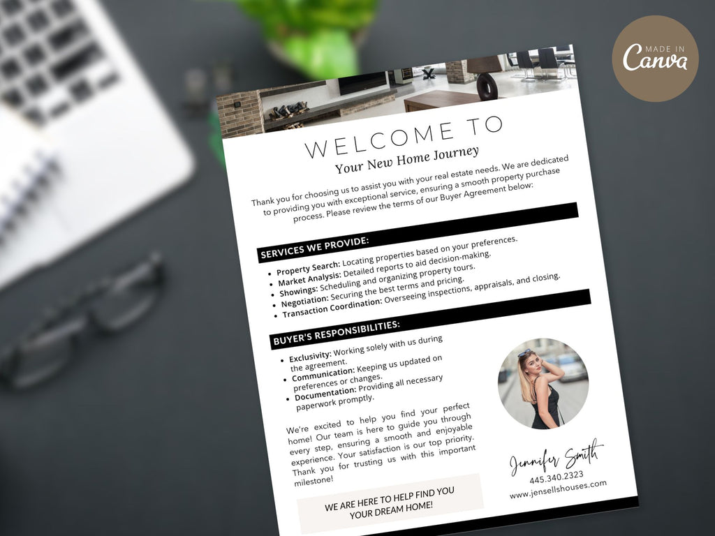 Buyer Agreement Letter Vol 01 - Professional template for real estate agents to formalize buyer
agreements.