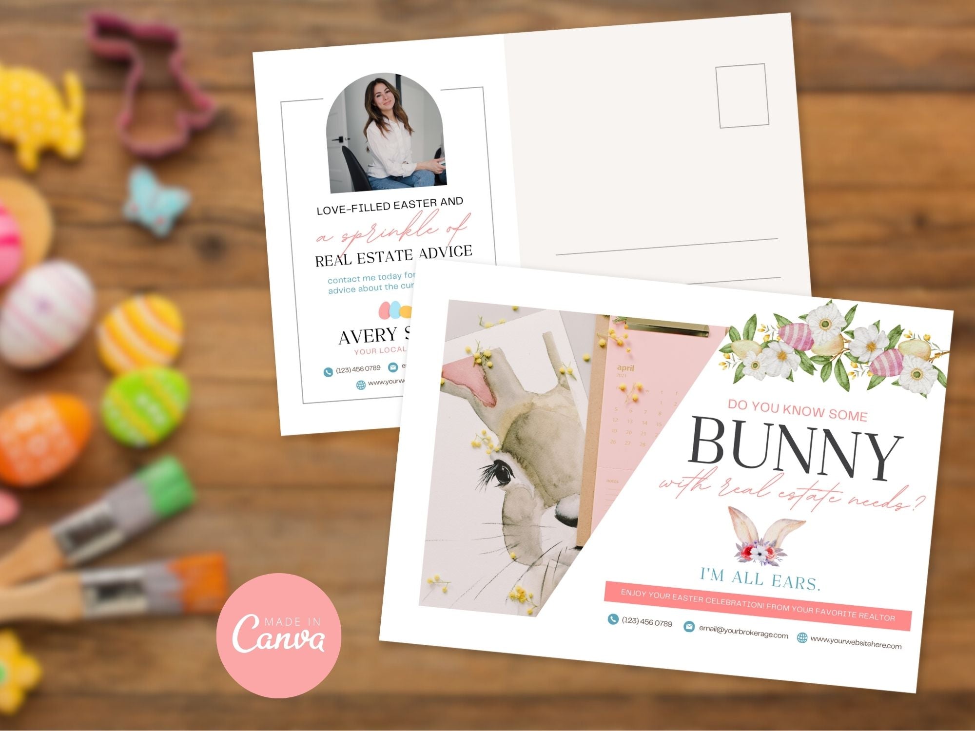 Easter Postcard Bundle - Charming postcards for festive real estate marketing during the Easter season.