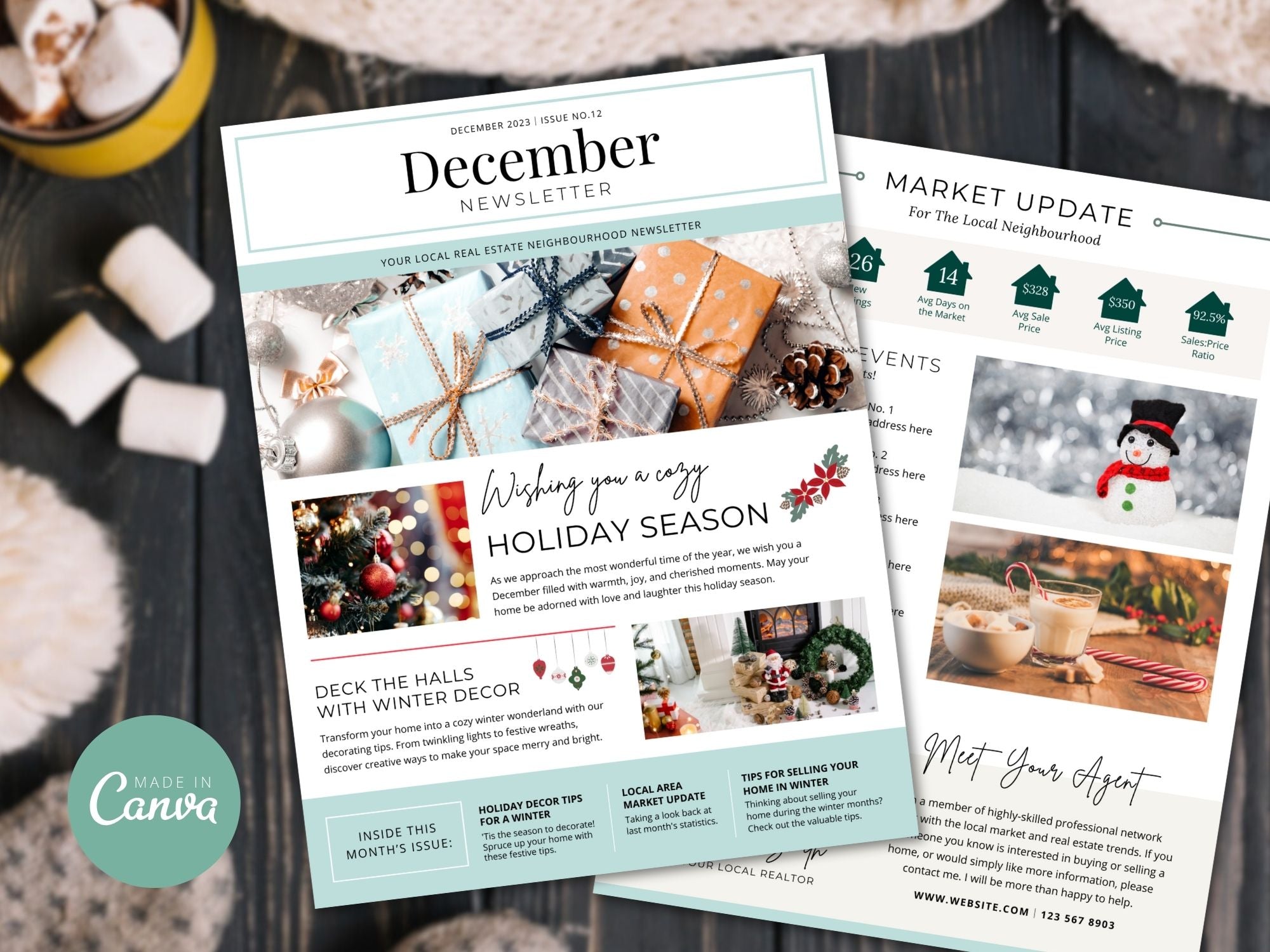 Minimal December Newsletter 2023 - Clean and Stylish Newsletter Template