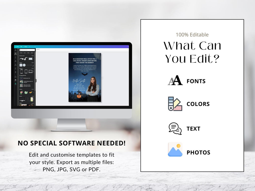 Real Estate Halloween Mailer - Eye-catching mailer with festive design and a touch of Halloween fun for expressing seasonal greetings and connecting with clients in a playful spirit.