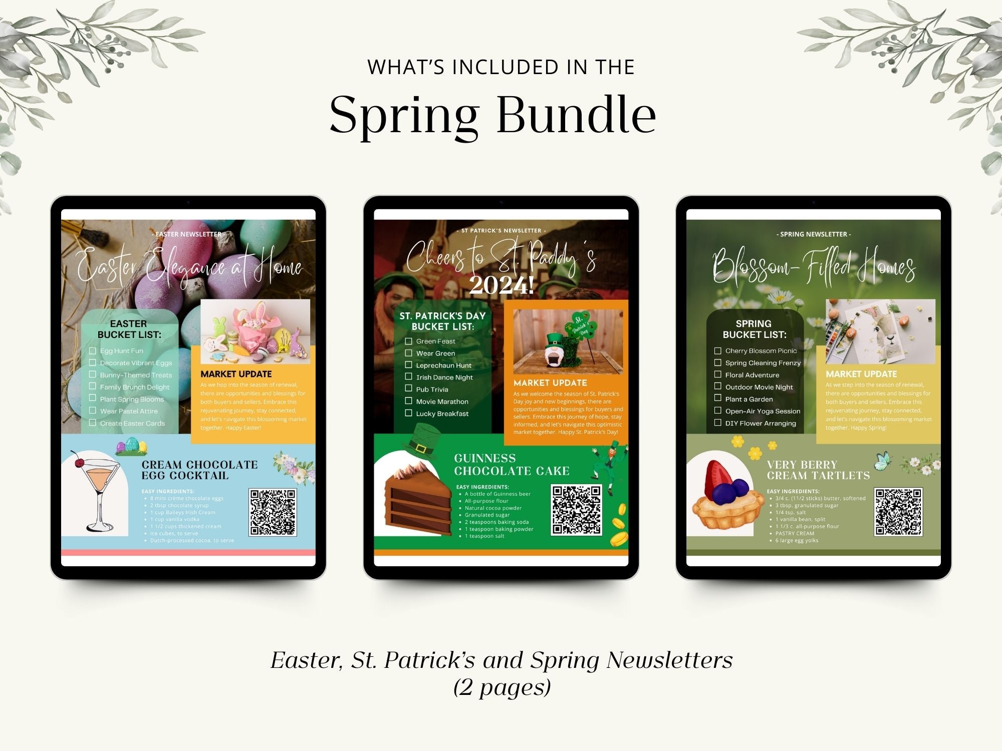 Spring Bundle - A collection of vibrant marketing materials for real estate professionals during the spring season.