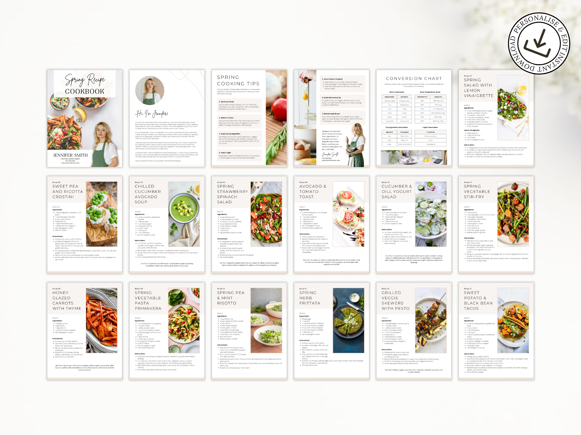 Spring Recipe Cookbook featuring fresh and seasonal meal ideas