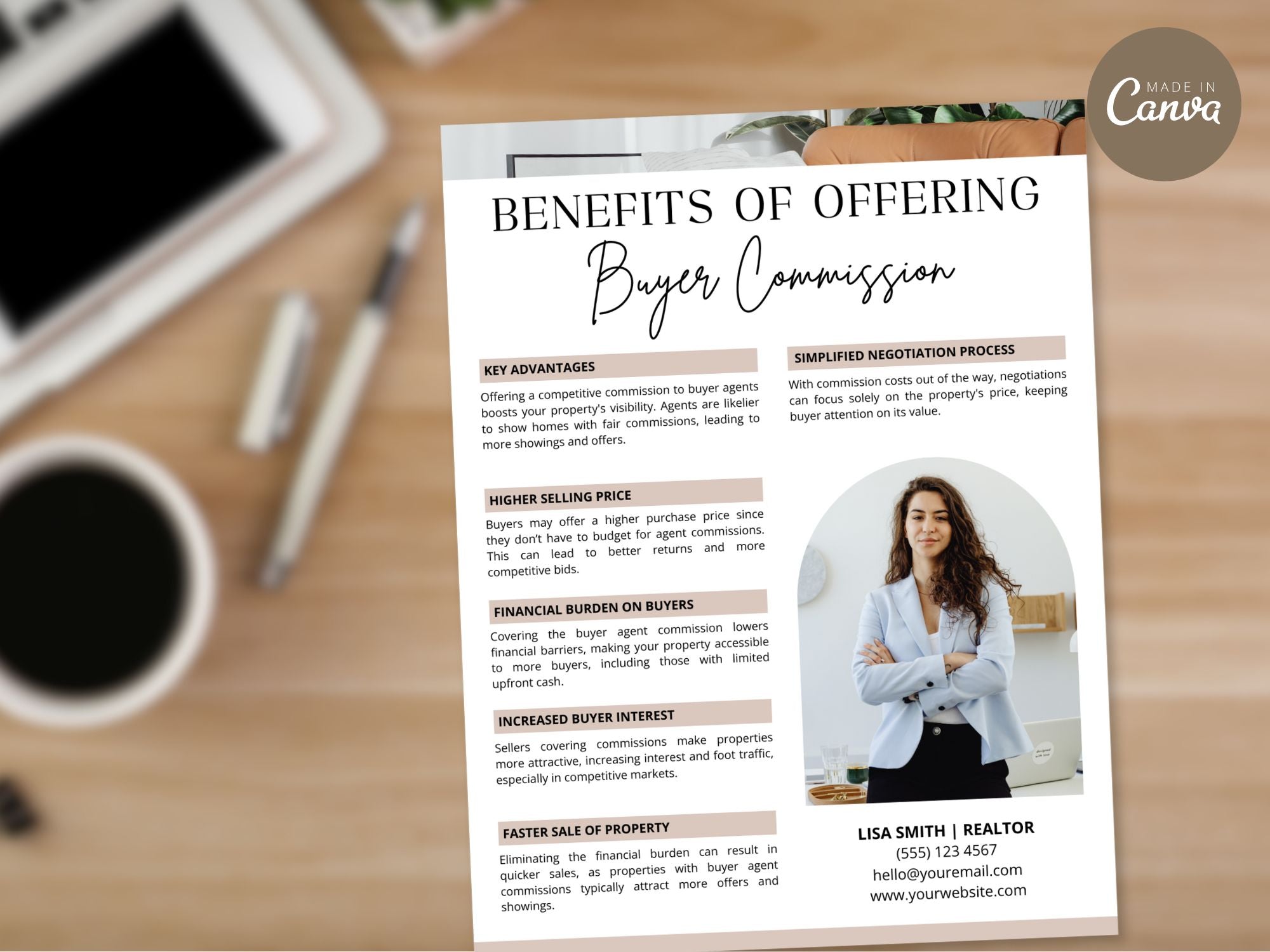 Benefits of Buyer Commission Letter template explaining advantages of offering buyer's agent
commission.