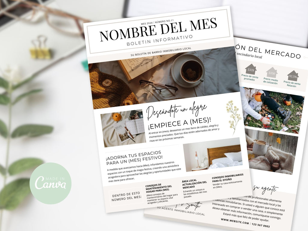 Spanish Real Estate Newsletter Vol 01- Informative real estate updates for Spanish-speaking  clients.