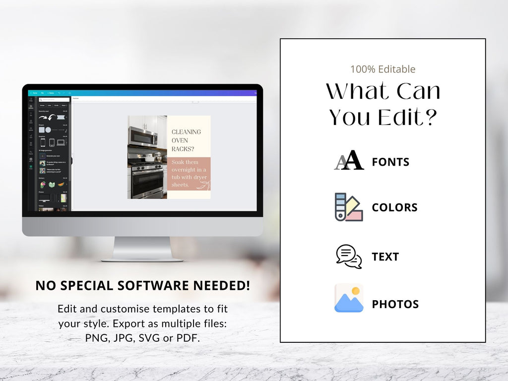 50 Cleaning Tips Instagram Posts Vol 01 - Visually appealing templates with practical cleaning  tips.