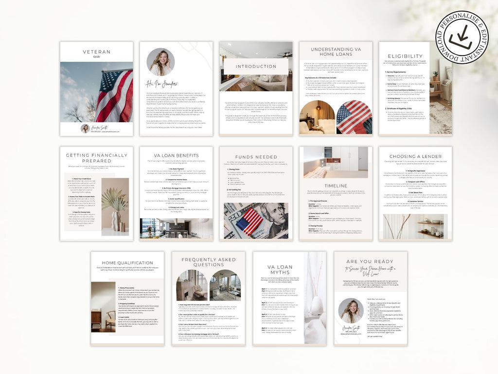 Editable Veteran Loan Guide for real estate professionals