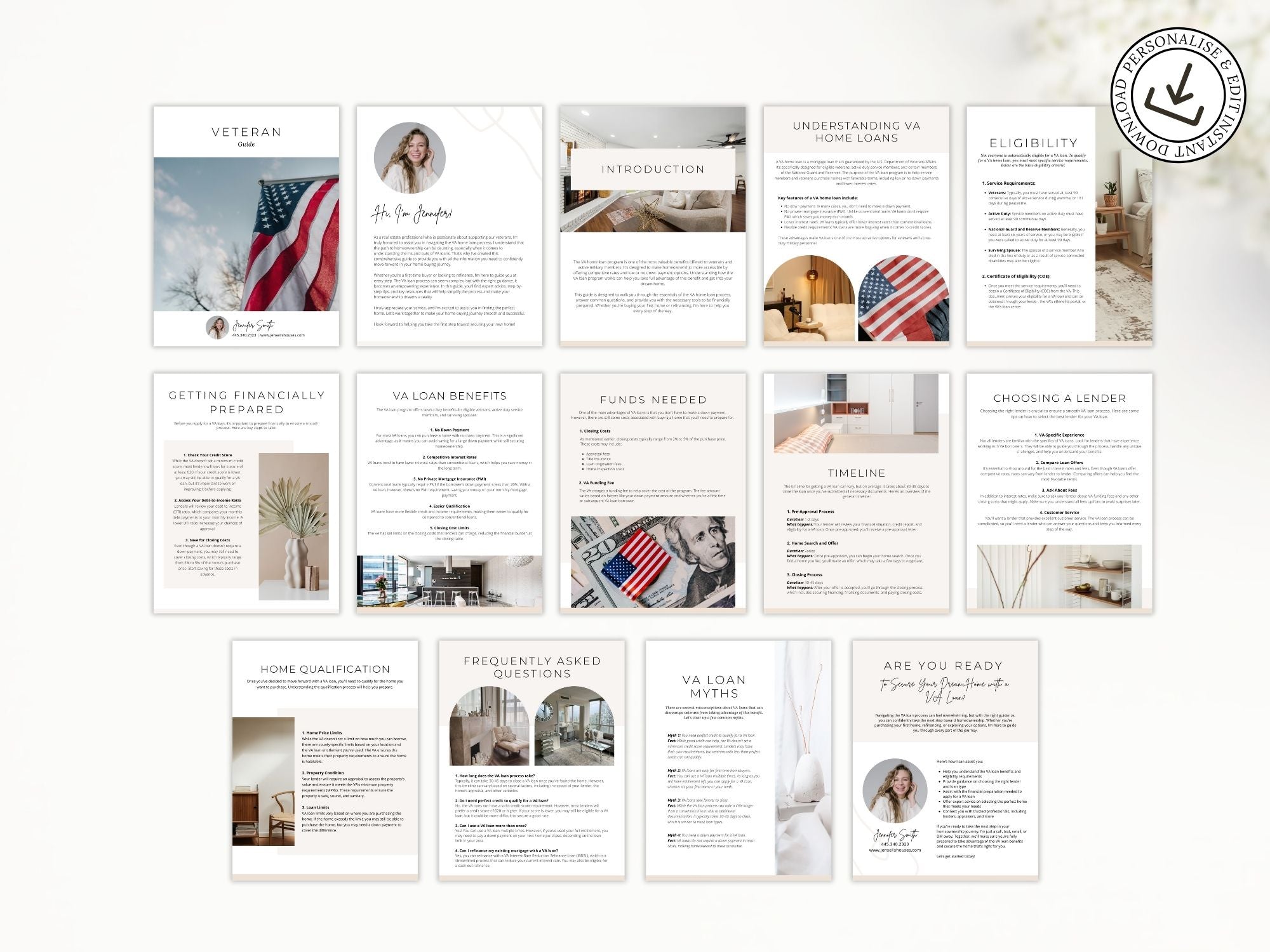 Editable Veteran Loan Guide for real estate professionals