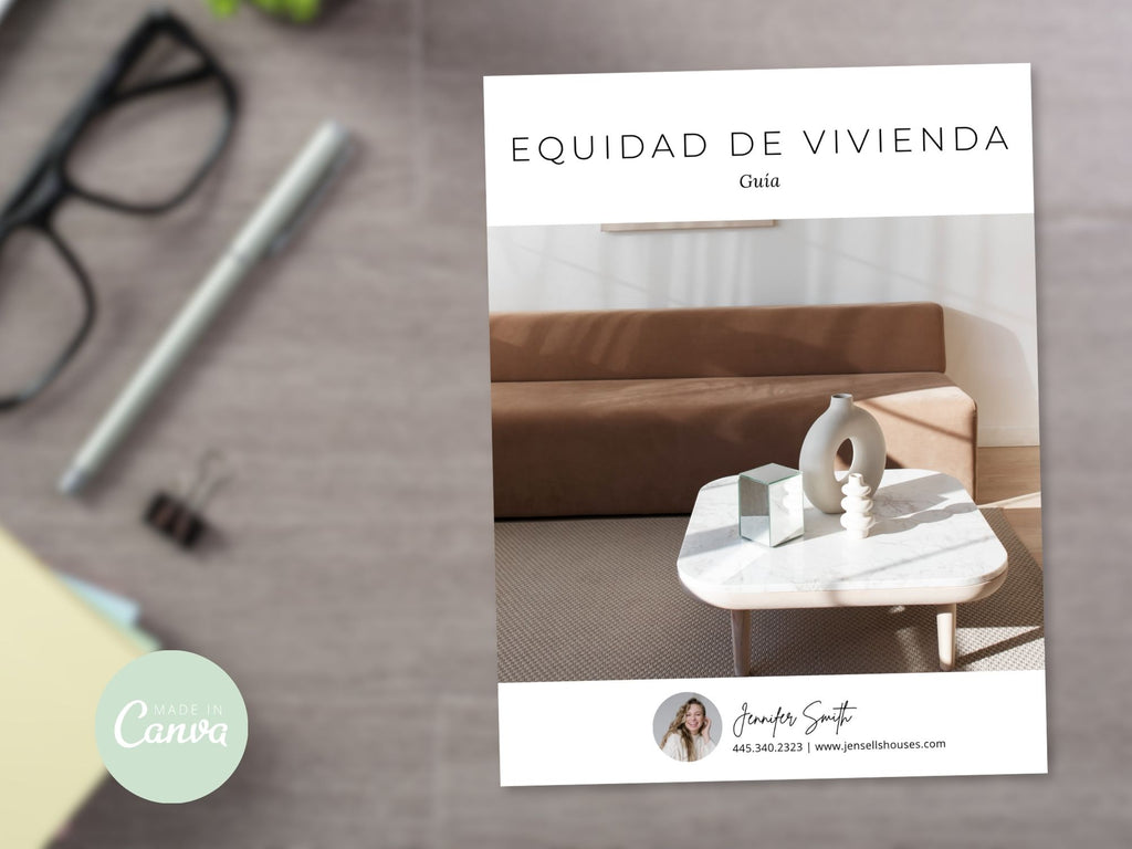 Minimal Spanish home equity guide with essential information for homeowners.
