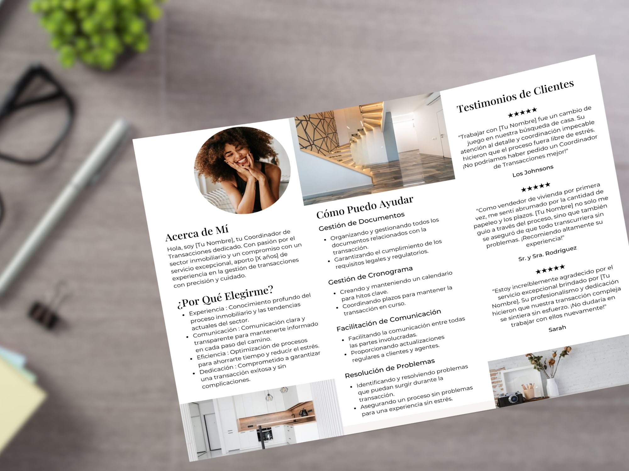Spanish Transaction Coordinator Brochure - Impress your clients with clear communication and seamless transactions.