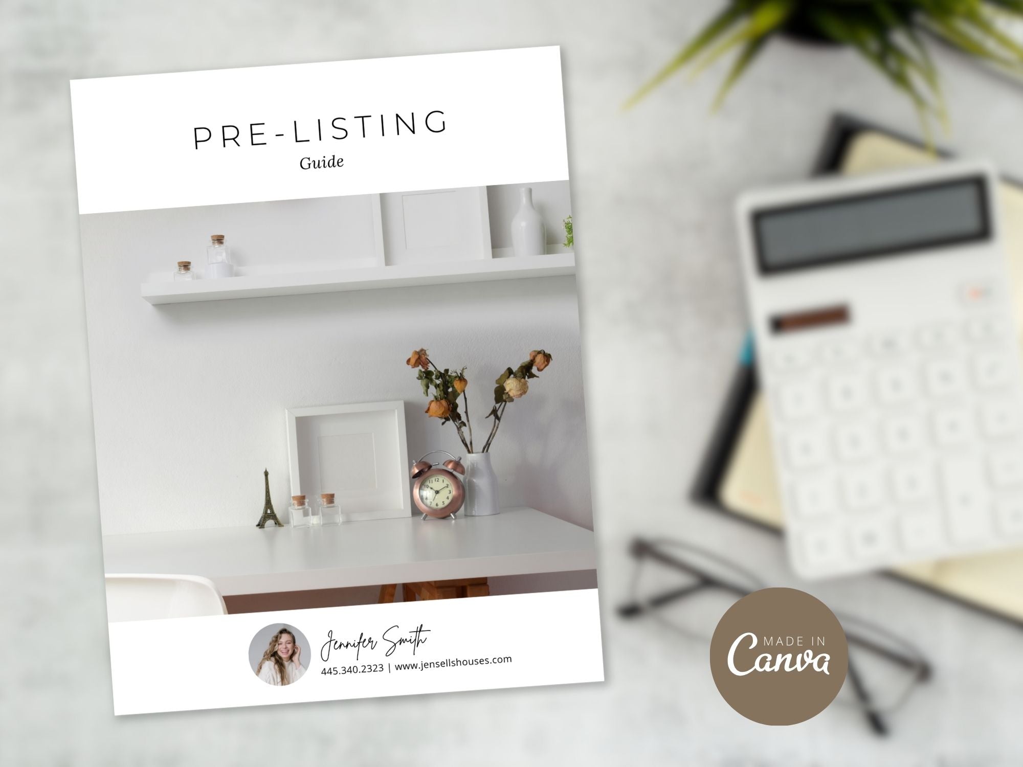 Minimal Pre-Listing Guide template for real estate agents to prepare sellers for the listing
process.