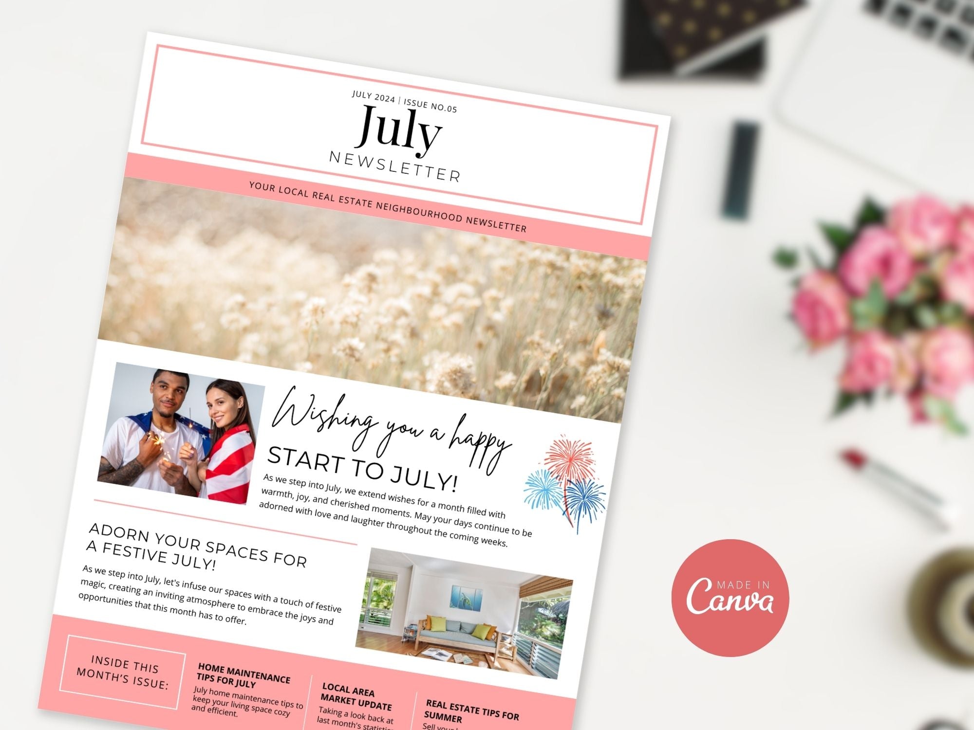 Minimal July Newsletter 2024 - Stay informed and inspired with our concise real estate updates and valuable insights.