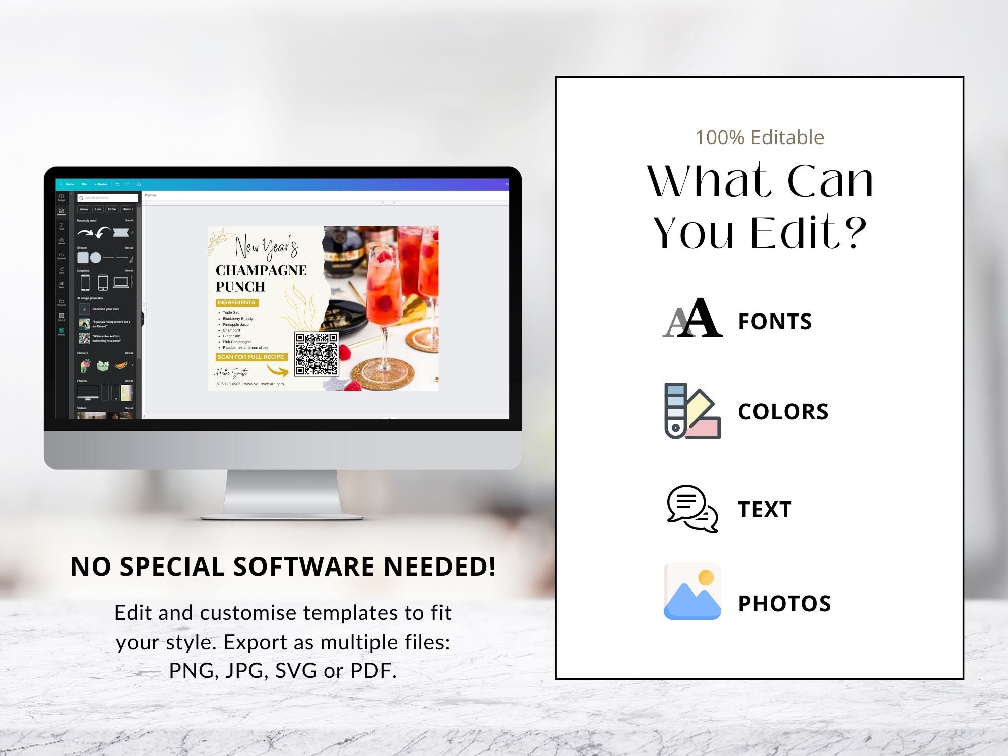 Real Estate New Year Recipe Postcard Bundle: Spreading Culinary Inspiration and Warm New Year Greetings to Clients and Prospects
