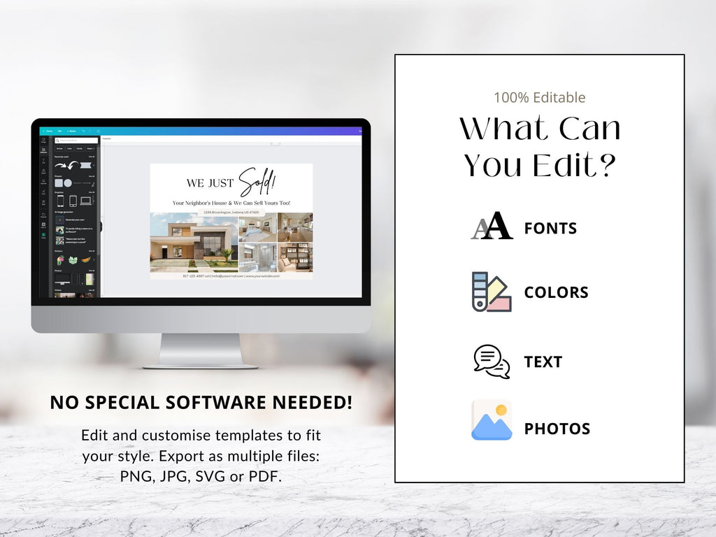 Just Sold Real Estate Postcard Vol 01 - Sleek and professional postcard template for announcing recent real estate sales.