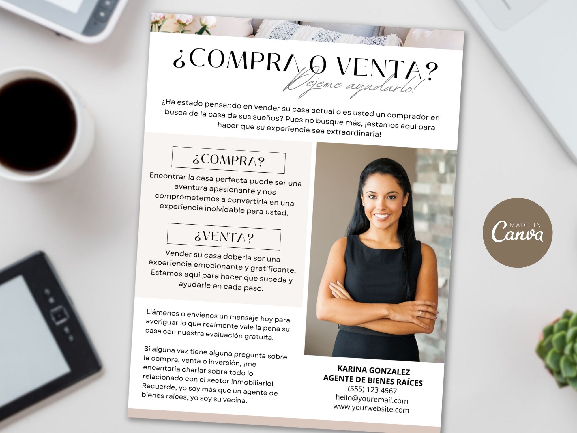 Spanish Buying or Selling Real Estate Letter Vol. 01 - Enhance confidence in property transactions with a personalized introduction and trusted real estate services.