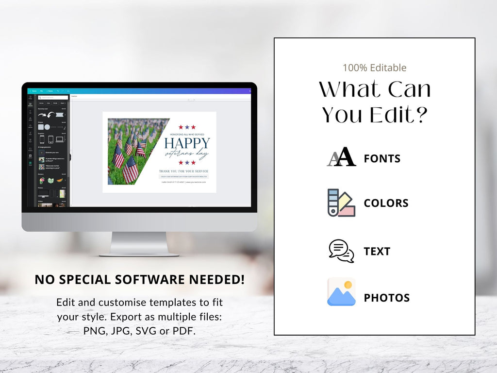 Real Estate Veterans Day Postcard Vol 01 - Specially crafted postcard honoring Veterans Day, expressing gratitude and celebrating service with a beautifully designed real estate marketing card.