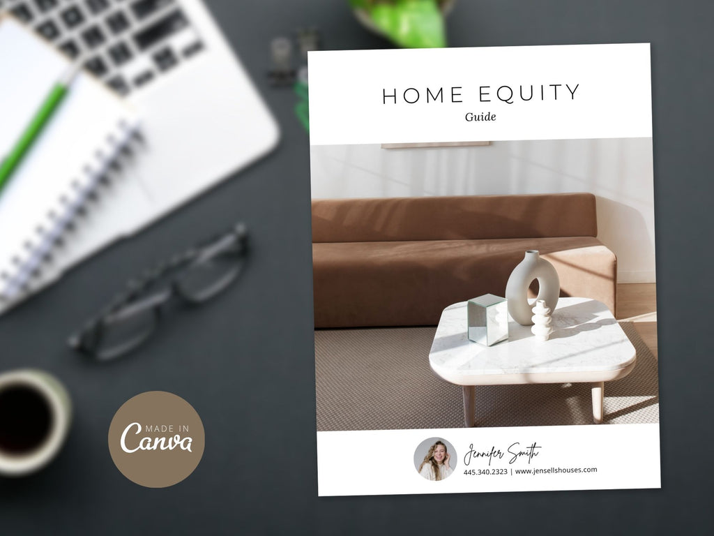 Minimal Home Equity Guide template for real estate agents to help homeowners maximize their home equity,