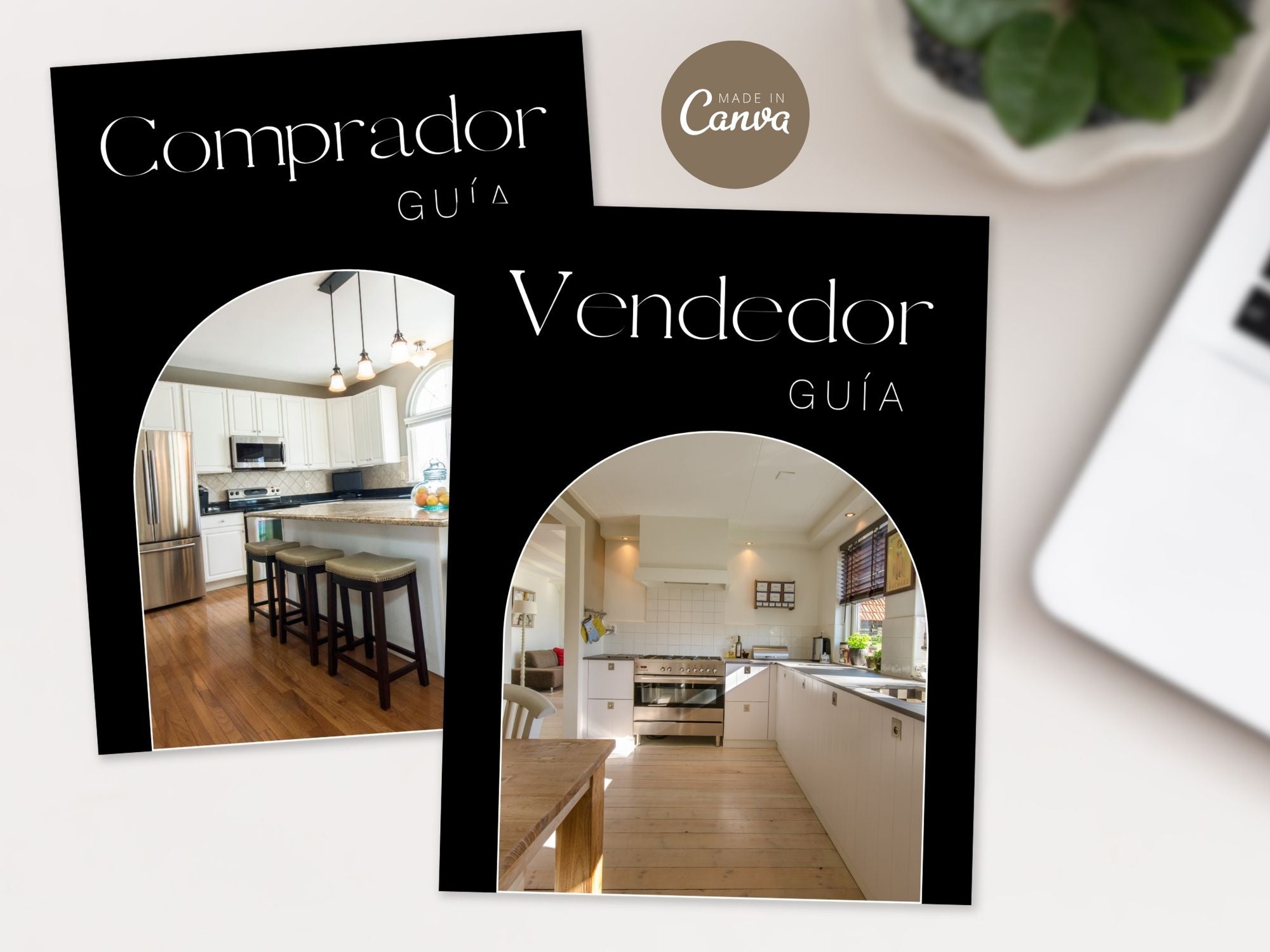 Spanish Black Buyer and Seller Guides Vol 01- Sleek guides for Spanish-speaking real estate  clients.