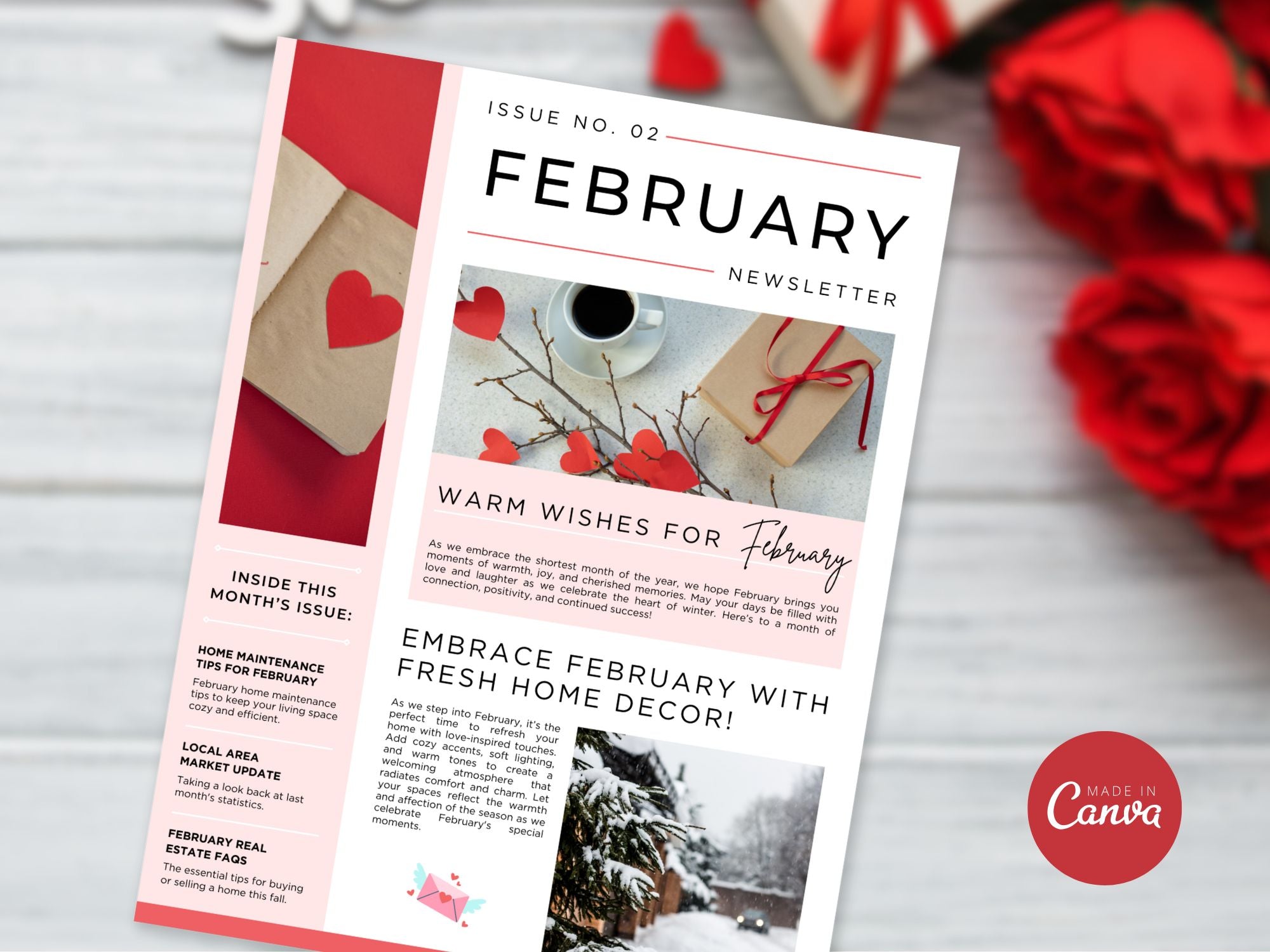 February Newsletter 2025 with market updates, seasonal insights, and real estate tips for clients.