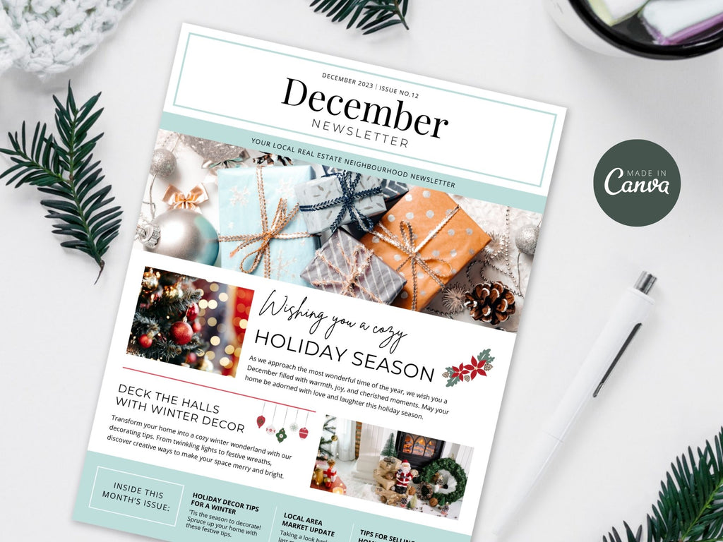 Minimal December Newsletter 2023 - Clean and Stylish Newsletter Template