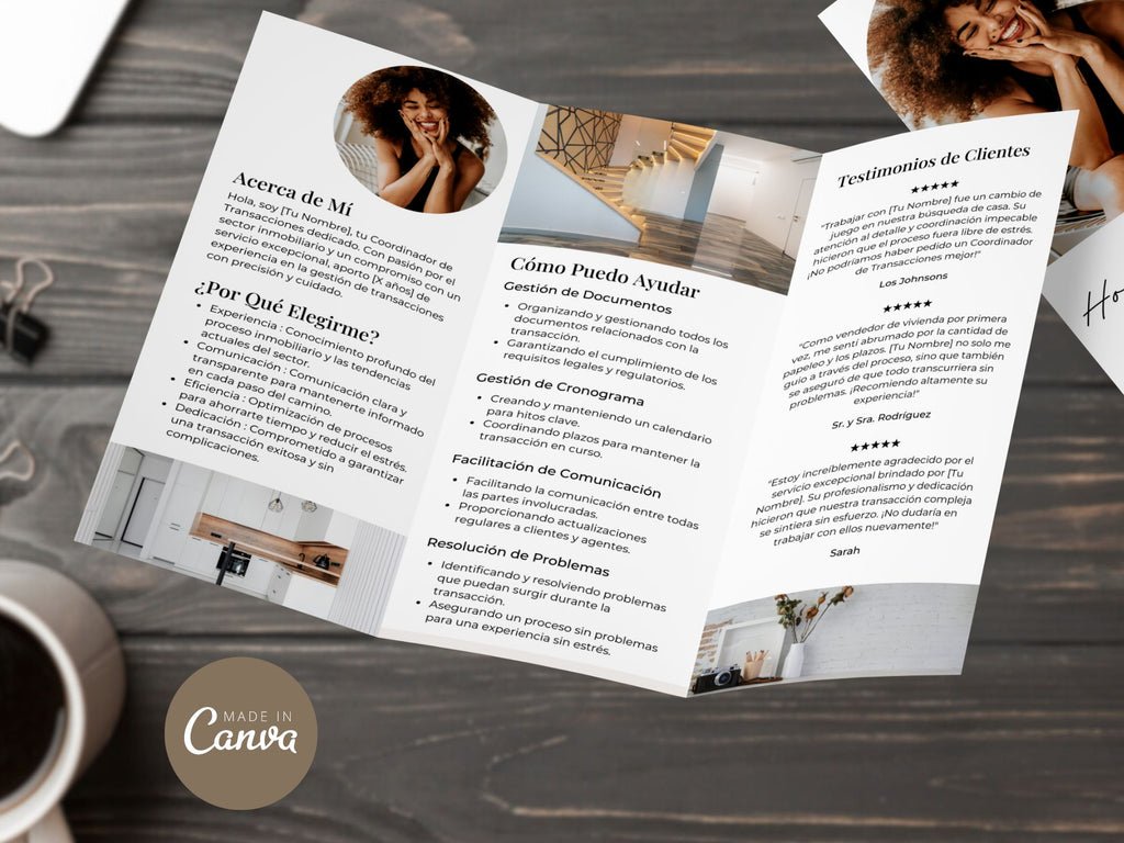 Spanish Transaction Coordinator Brochure - Impress your clients with clear communication and seamless transactions.