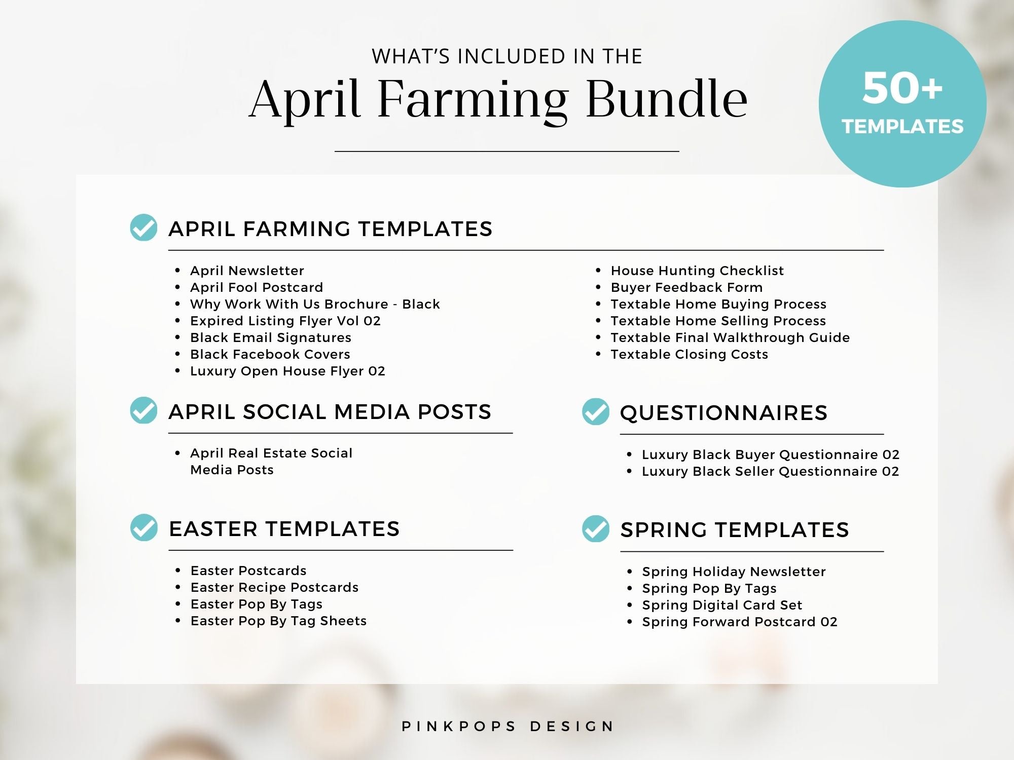 April Farming Bundle - Essential tools and resources for real estate farming in April.