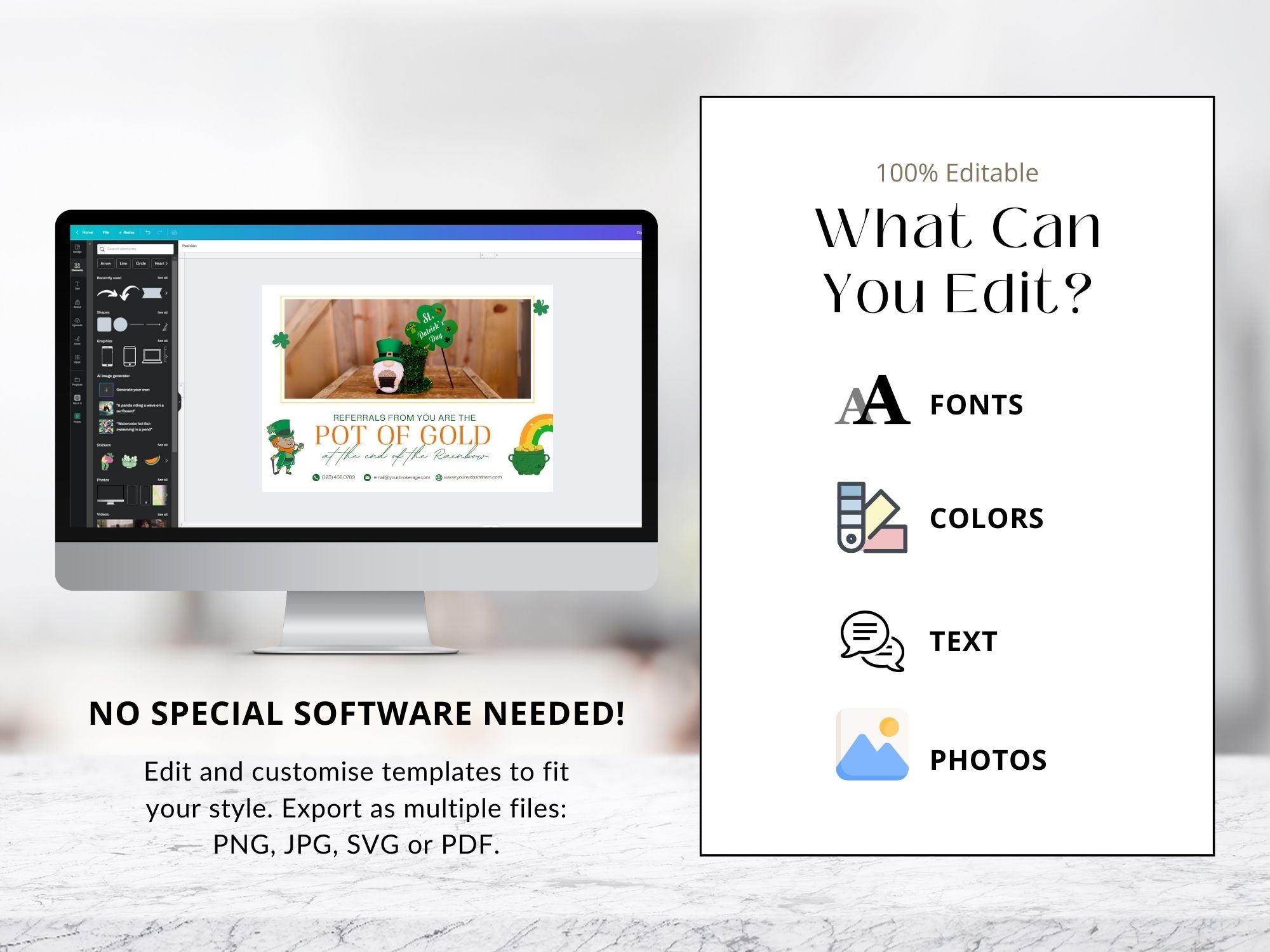 St. Patrick's Day Postcard Bundle - Eye-catching postcards for real estate marketing with Irish-themed charm and professional aesthetics.