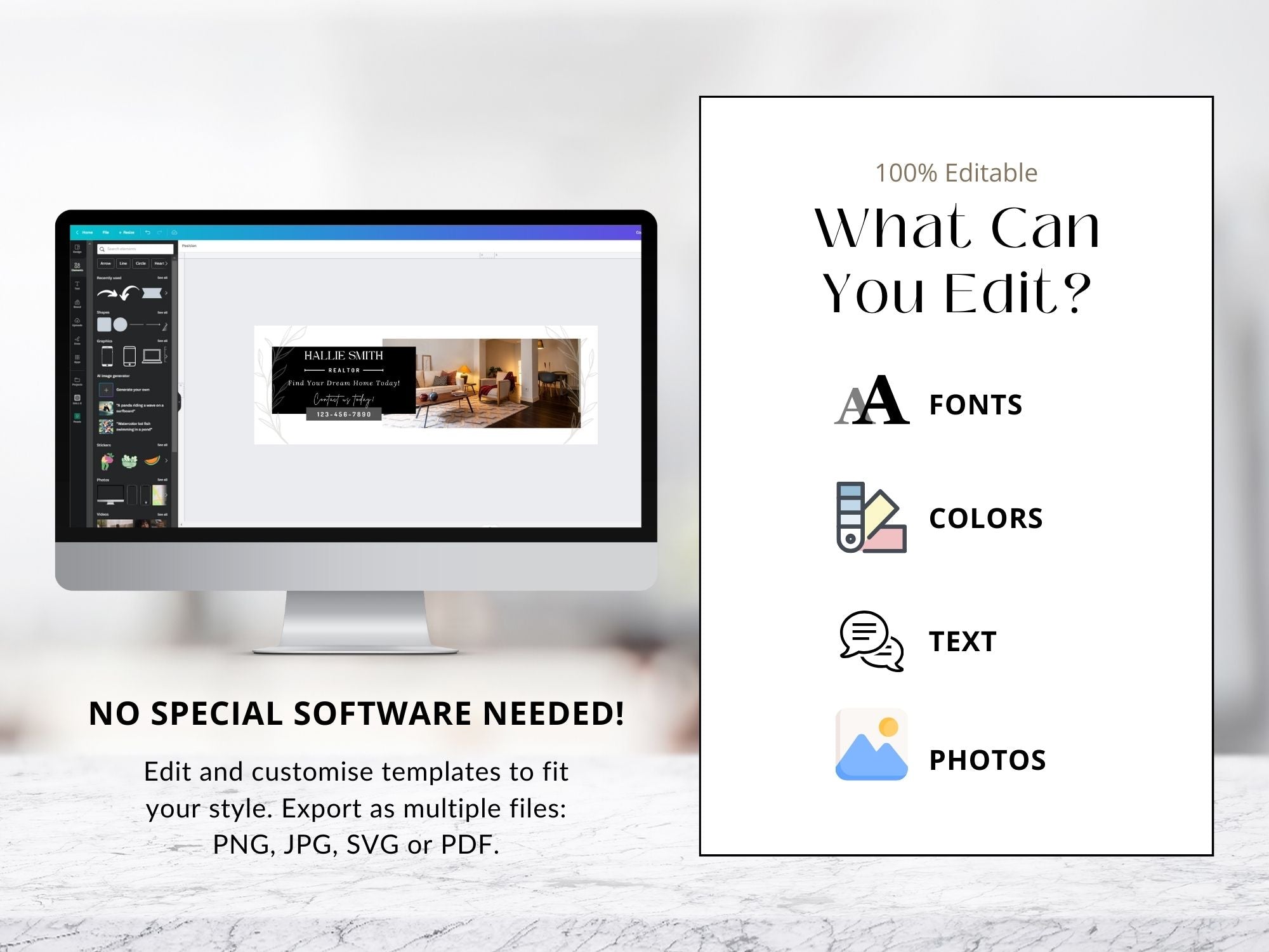Real Estate Black Email Signature Vol 01 - Sleek and minimalist email signature for real estate professionals.