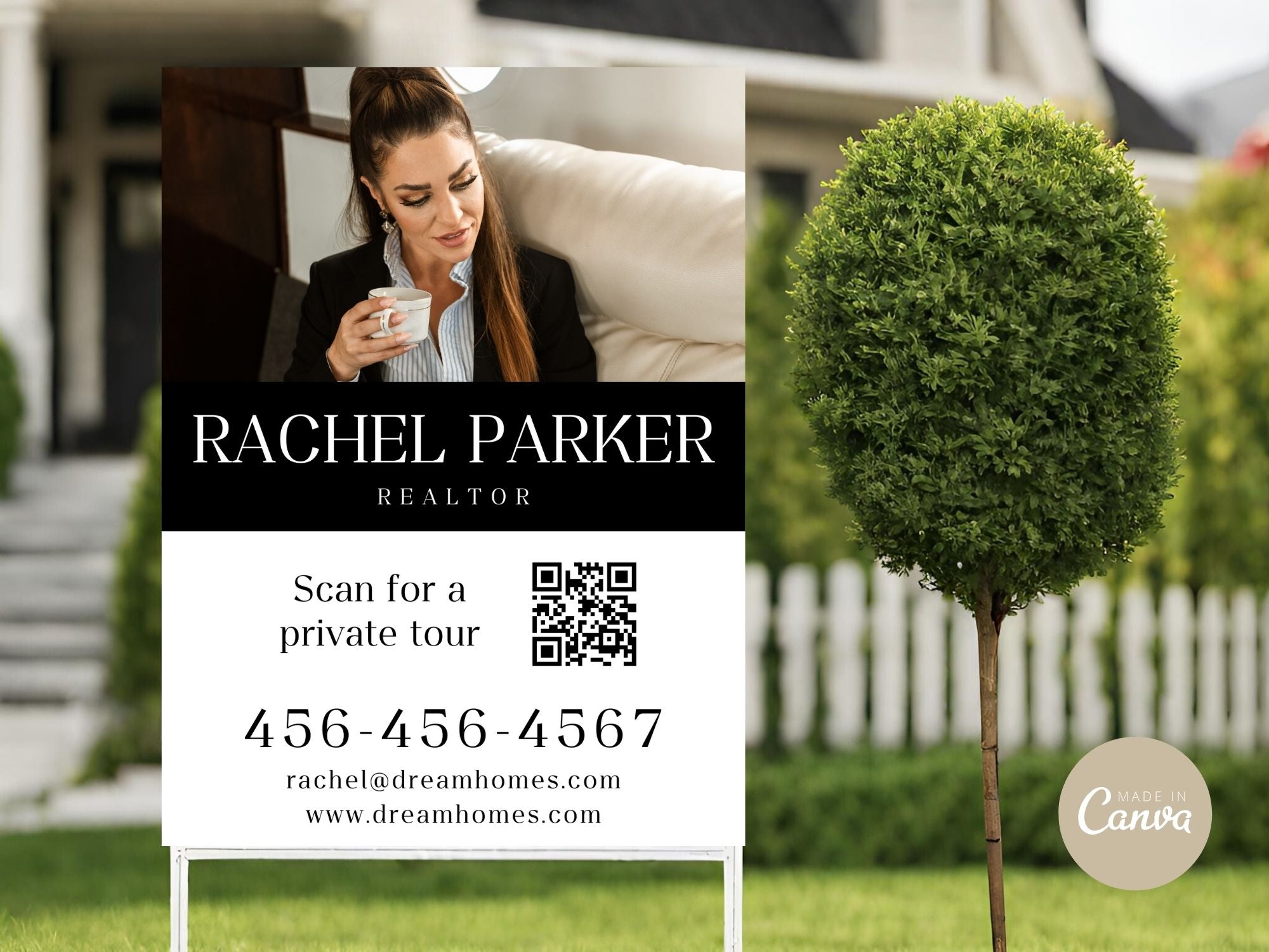Black Luxury Yard Signs - Elegant and sophisticated yard signs for premium real estate listings.
