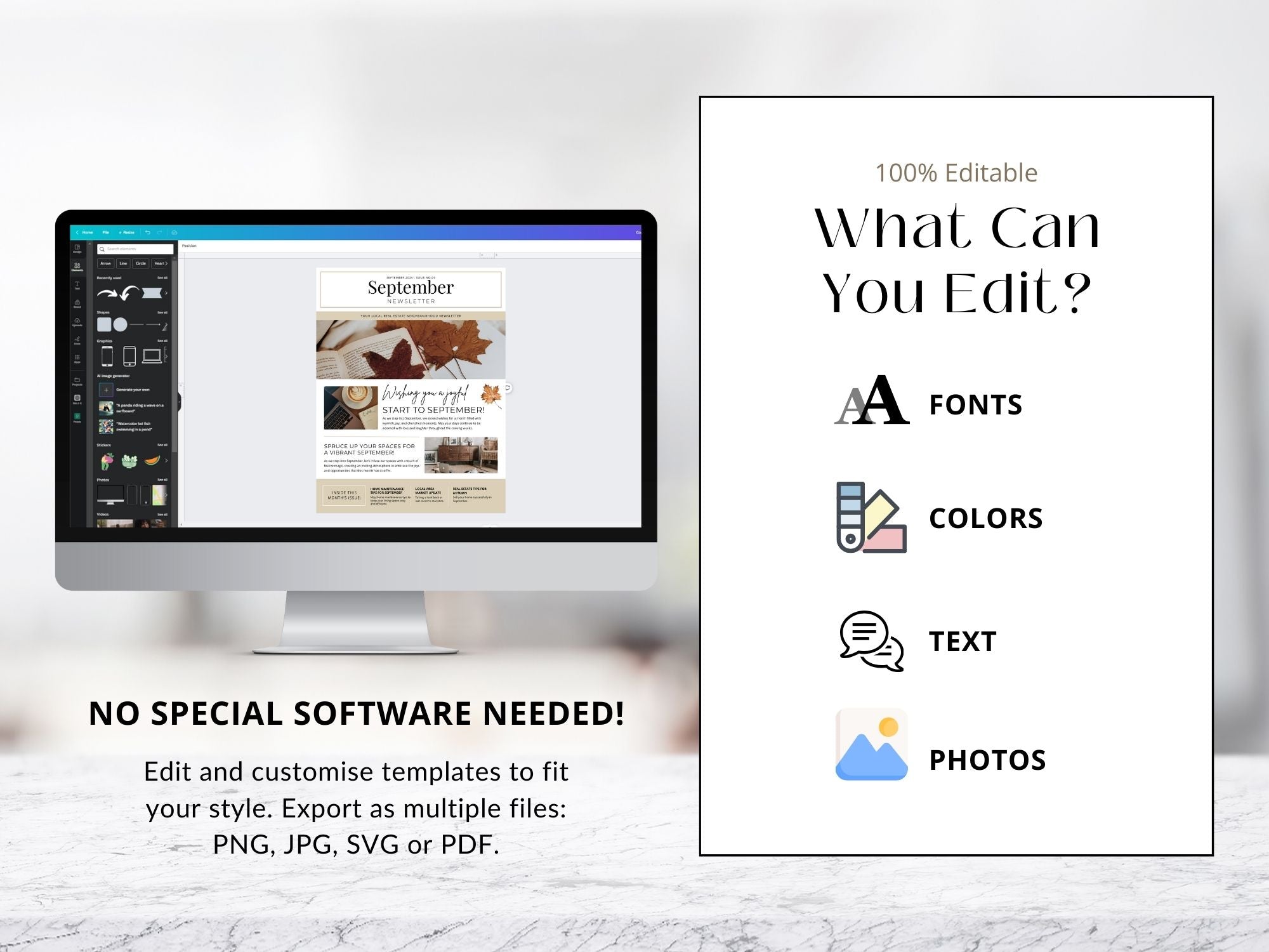 Monthly Newsletter Bundle - Stay connected with engaging newsletters for every month.