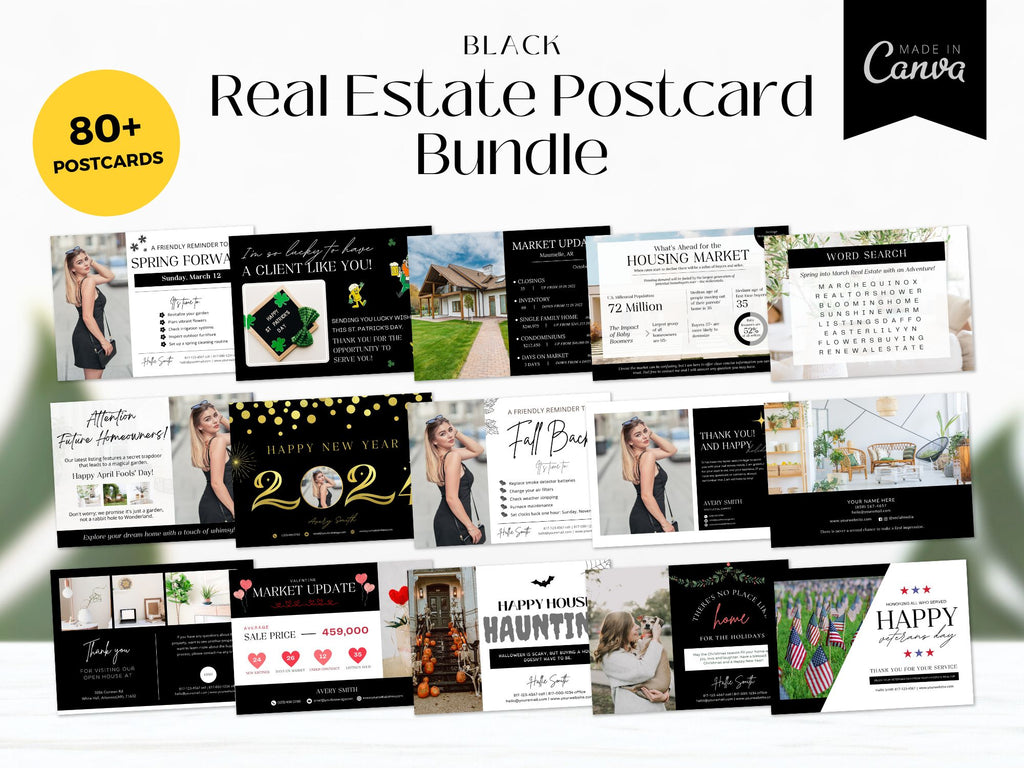 Black Real Estate Postcard Bundle