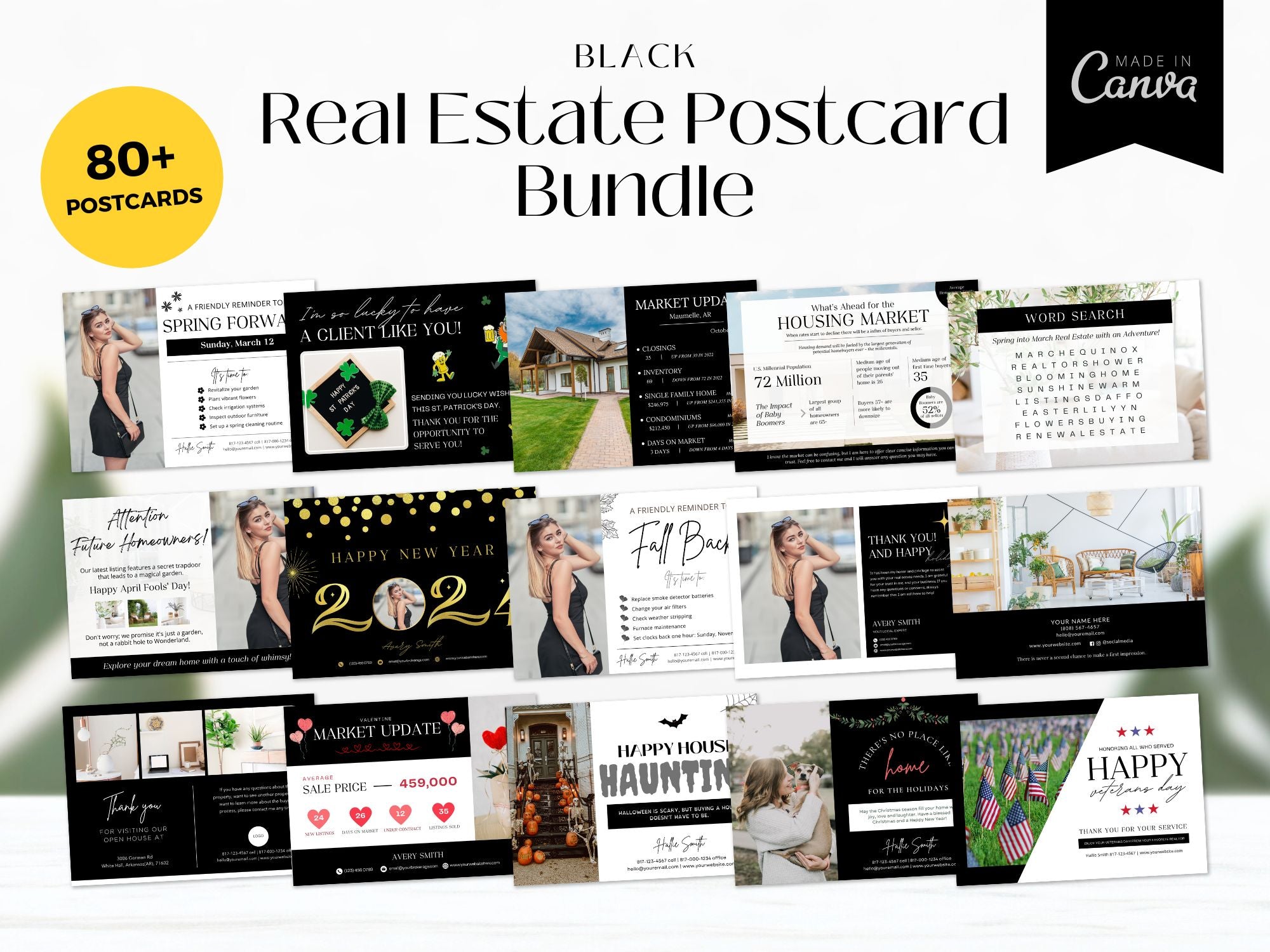 Black Real Estate Postcard Bundle