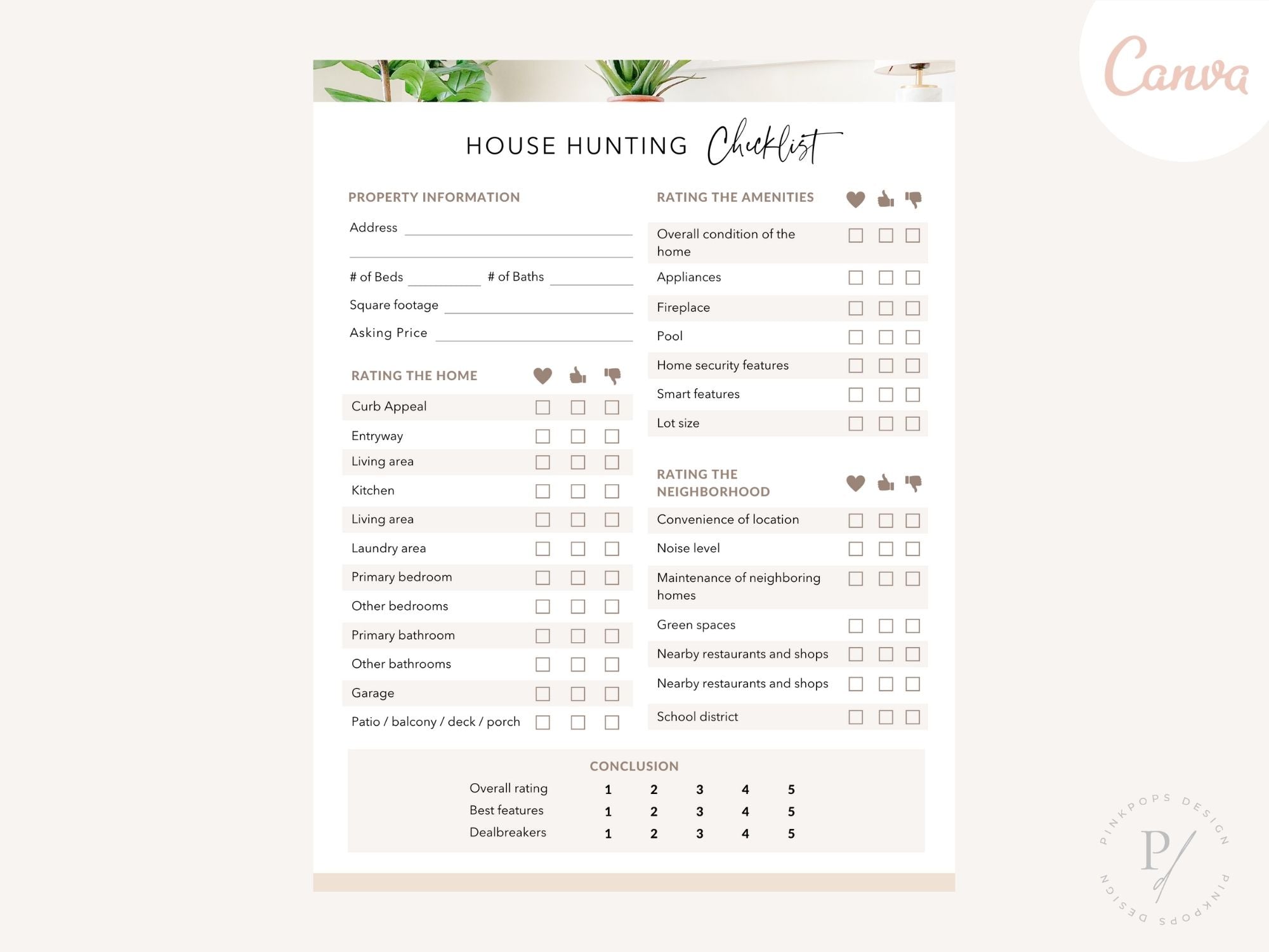 Real Estate House Hunting Checklist - Editable template for optimizing your house hunting experience and ensuring a well-organized and informed approach to finding your ideal home in the competitive real estate market.