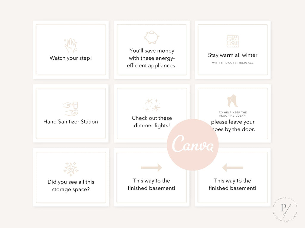 Real Estate Open House Bundle - Comprehensive collection of professional templates and tools for elevating open house events, including eye-catching flyers, directional signs, feedback forms, and Instagram templates.