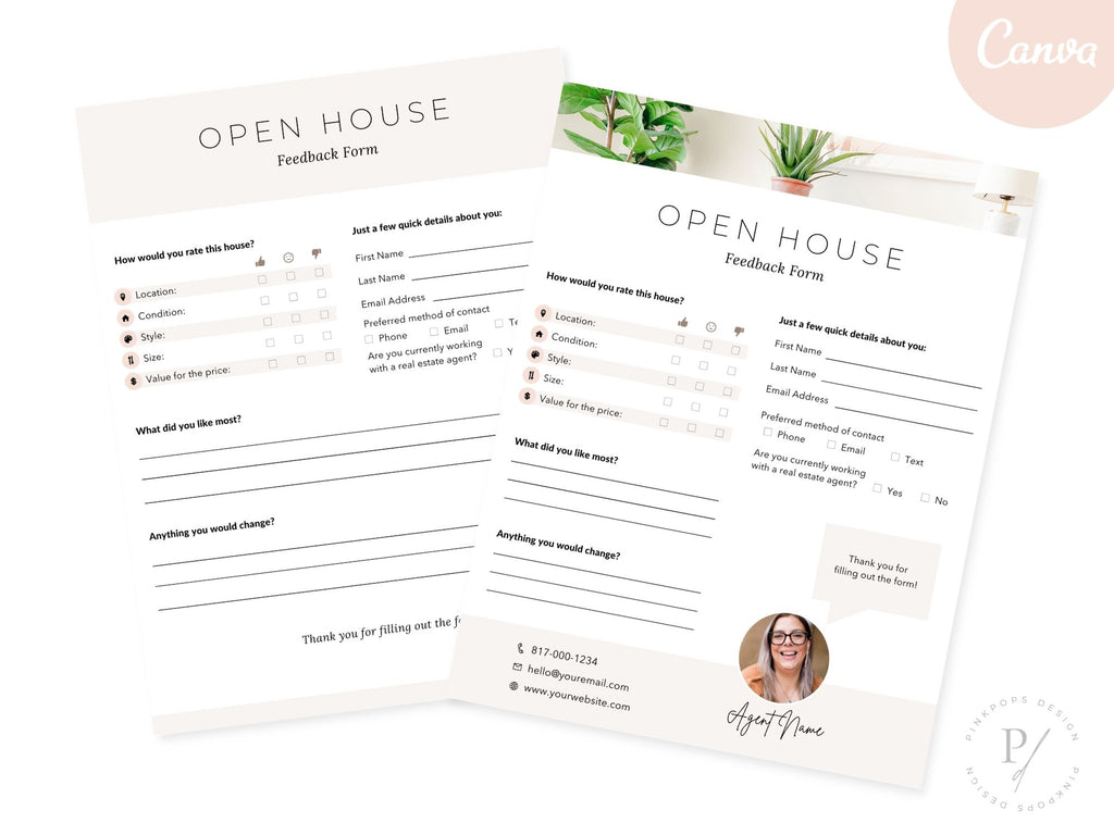 Real Estate Open House Feedback Form - User-friendly template for gathering valuable insights, refining approaches, and enhancing the open house experience in real estate.