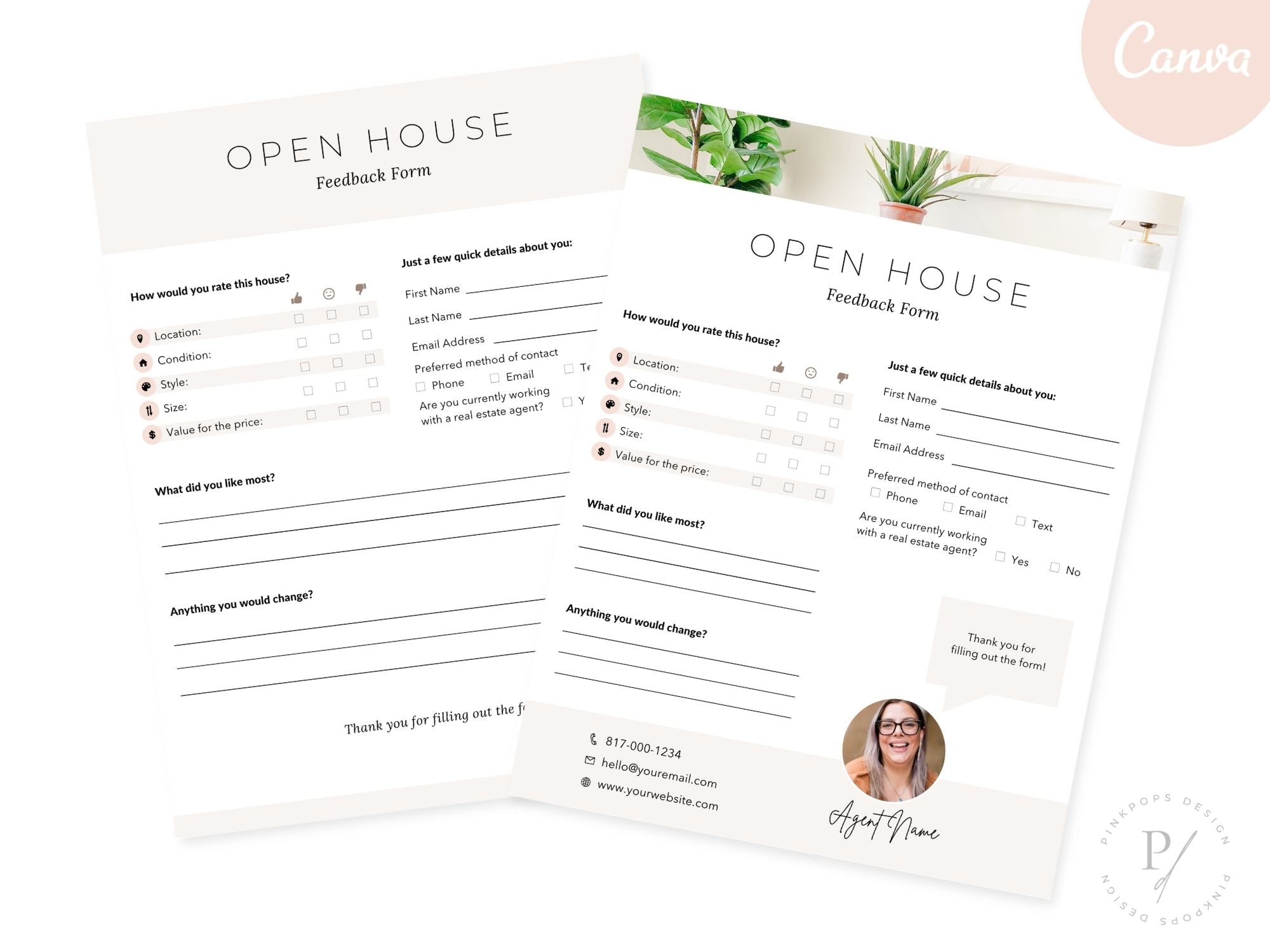 Real Estate Open House Feedback Form - User-friendly template for gathering valuable insights, refining approaches, and enhancing the open house experience in real estate.