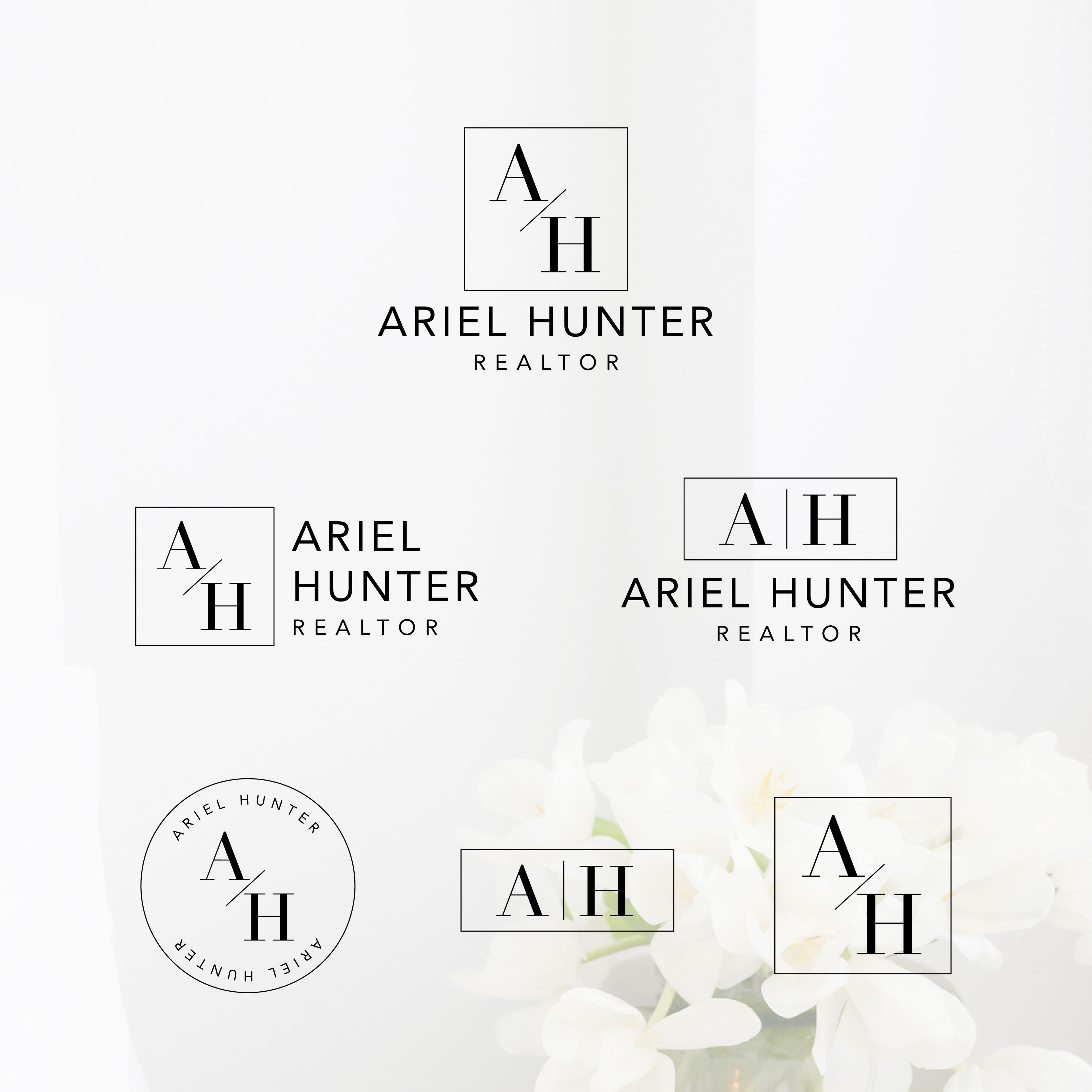 Ariel Hunter Modern Real Estate Logo