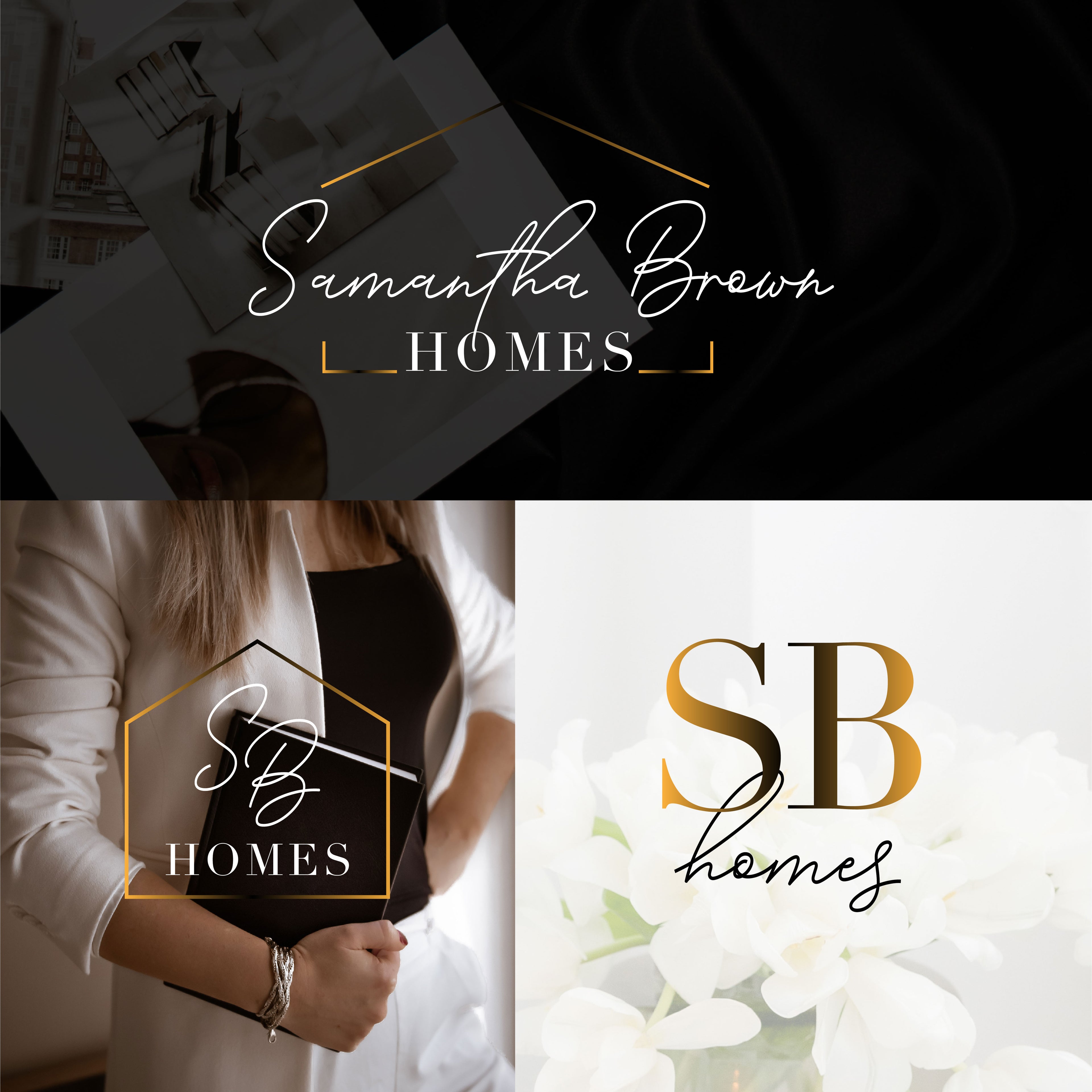 Samantha Brown Modern Real Estate Logo