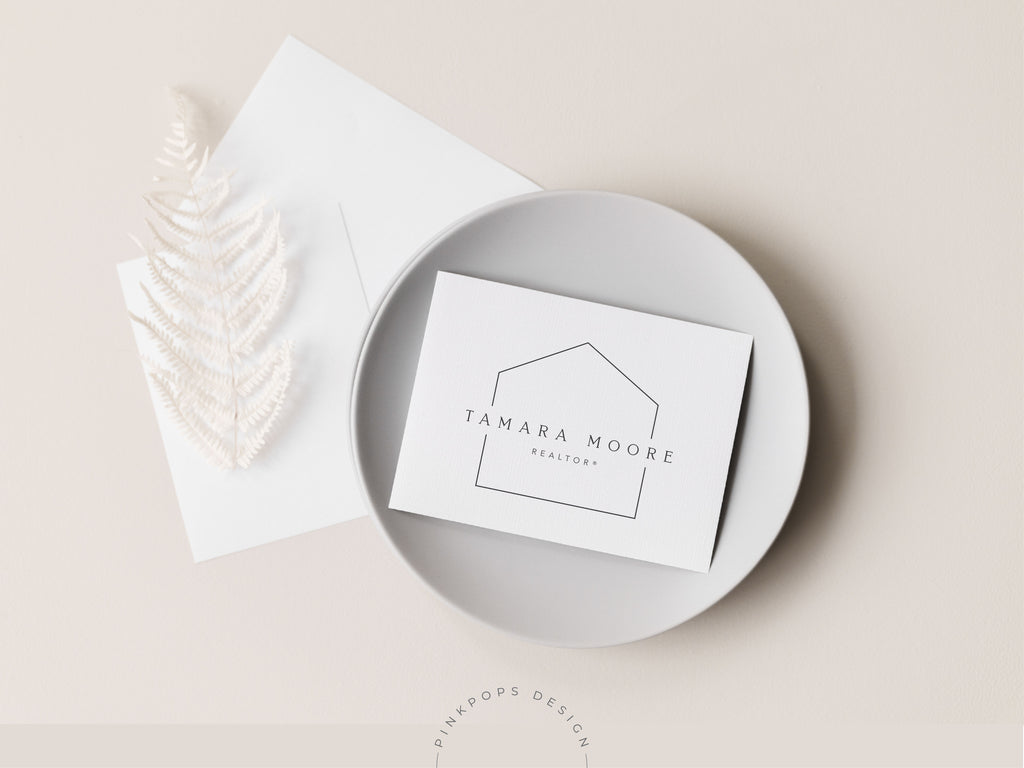 Real Estate Minimal Tamara Moore Logo Template - Clean and modern logo design featuring Tamara Moore, ideal for real estate professionals seeking a minimalistic yet impactful visual identity.