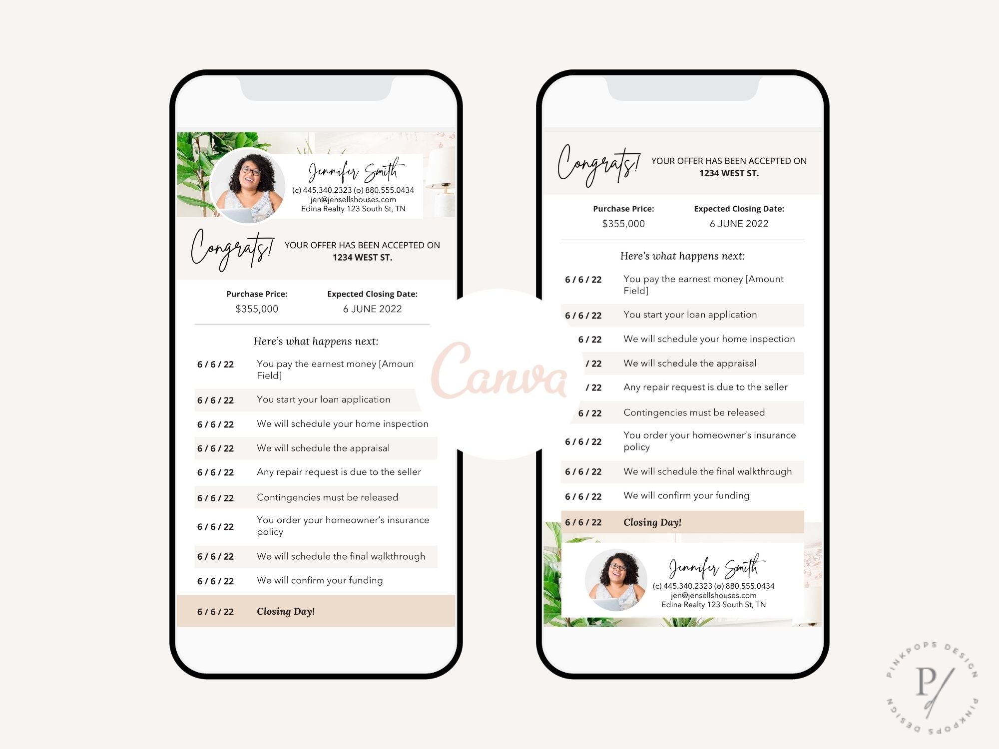 Real Estate Textable Buyer Closing Timeline - Guide buyers smoothly through the closing journey with a digital timeline tool for transparent and efficient communication of key milestones.