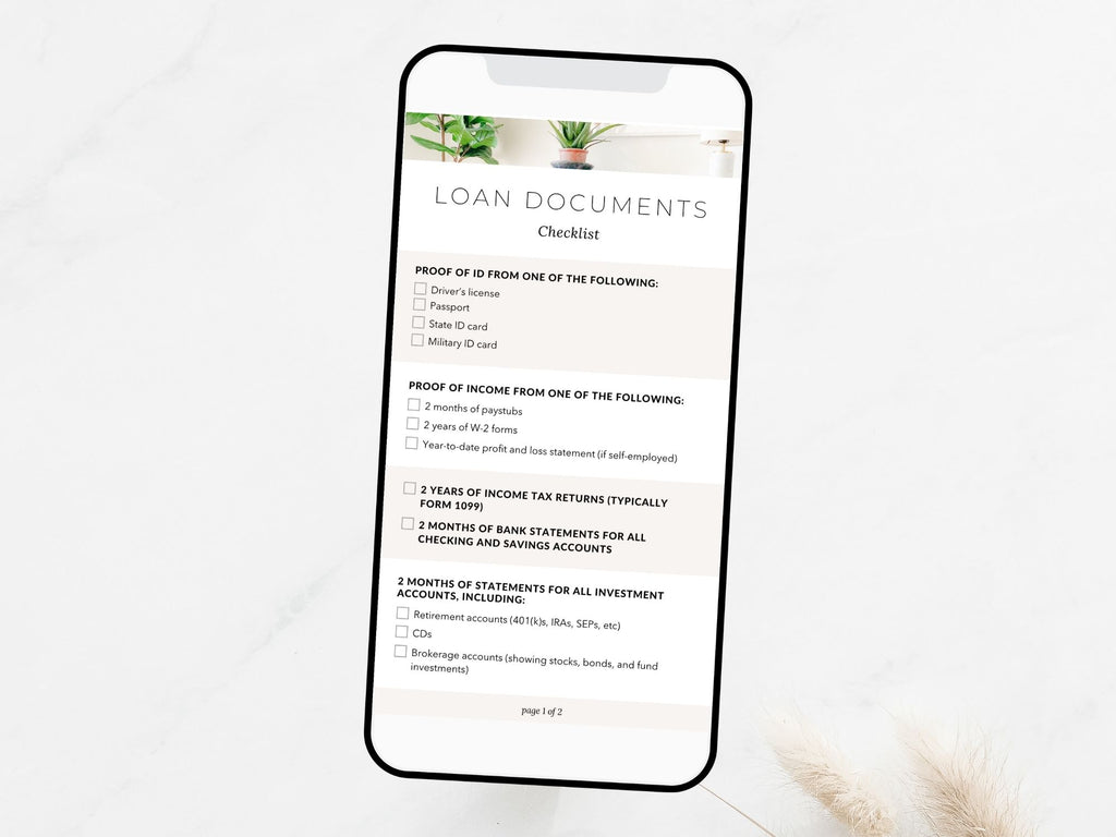 Real Estate Textable Loan Document Checklist - Simplify the loan process with a digital checklist tool for convenient and organized guidance through necessary documentation in real estate transactions.