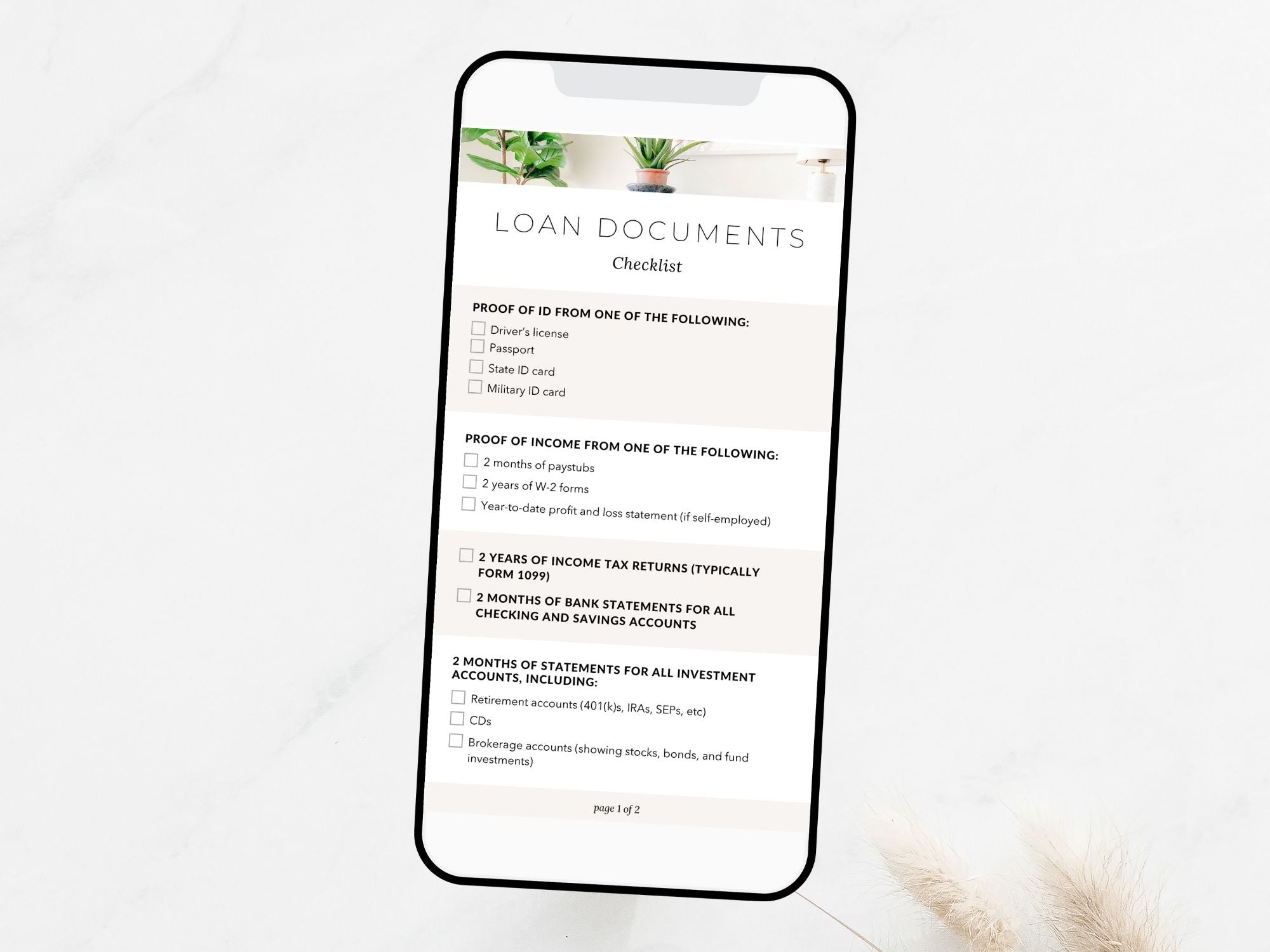 Real Estate Textable Loan Document Checklist - Simplify the loan process with a digital checklist tool for convenient and organized guidance through necessary documentation in real estate transactions.