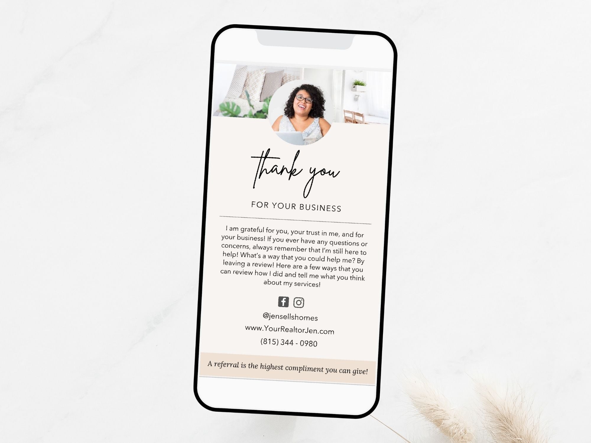 Real Estate Textable Review Request - Seamless digital communication tool for requesting client reviews, personalized and convenient, showcasing a commitment to excellence in the real estate industry.