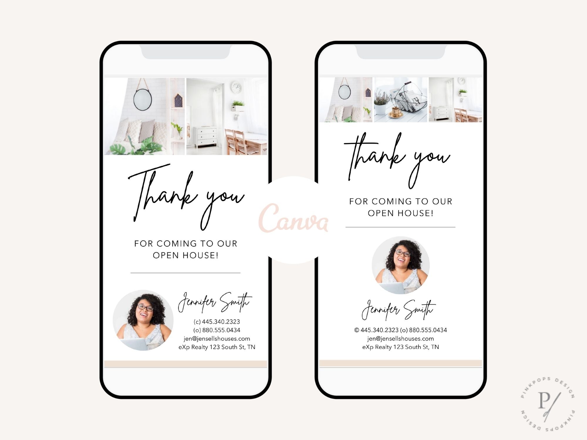 Real Estate Textable Thank You Card - Express gratitude effortlessly with a digital thank you card for clients, colleagues, or partners, infusing appreciation with professionalism and style.