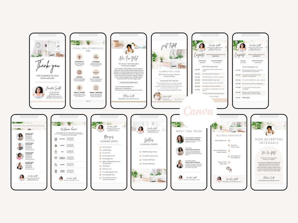 Real Estate Textable Bundle - Elevate your real estate communication with a comprehensive package of digital tools, including home buying and selling guides, market updates, house hunting schedules, and more.