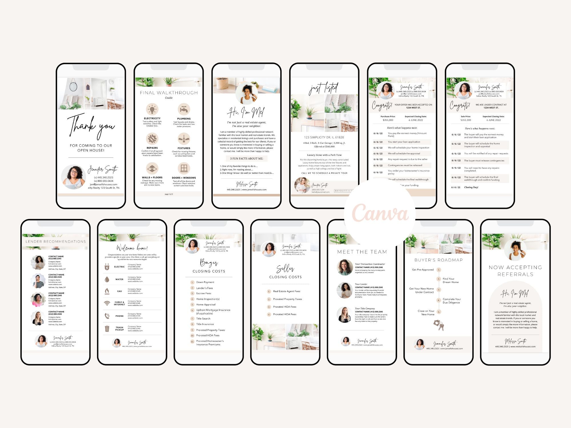 Real Estate Textable Bundle - Elevate your real estate communication with a comprehensive package of digital tools, including home buying and selling guides, market updates, house hunting schedules, and more.
