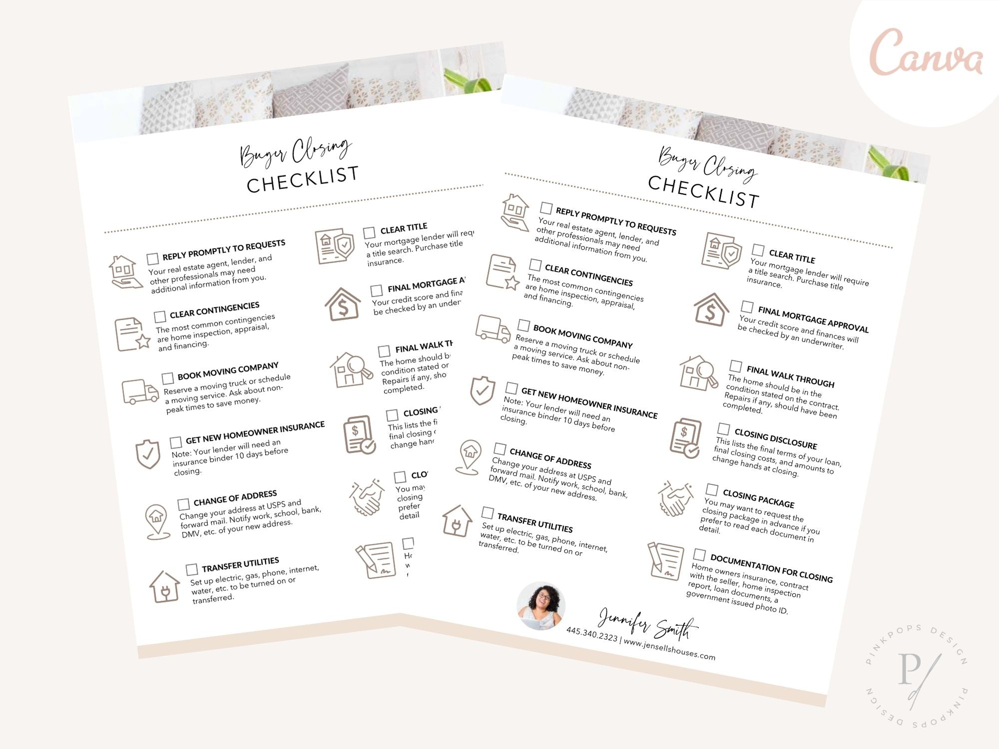 Real Estate Buyer Closing Checklist - Editable template for facilitating a seamless closing process for buyers in the real estate journey.