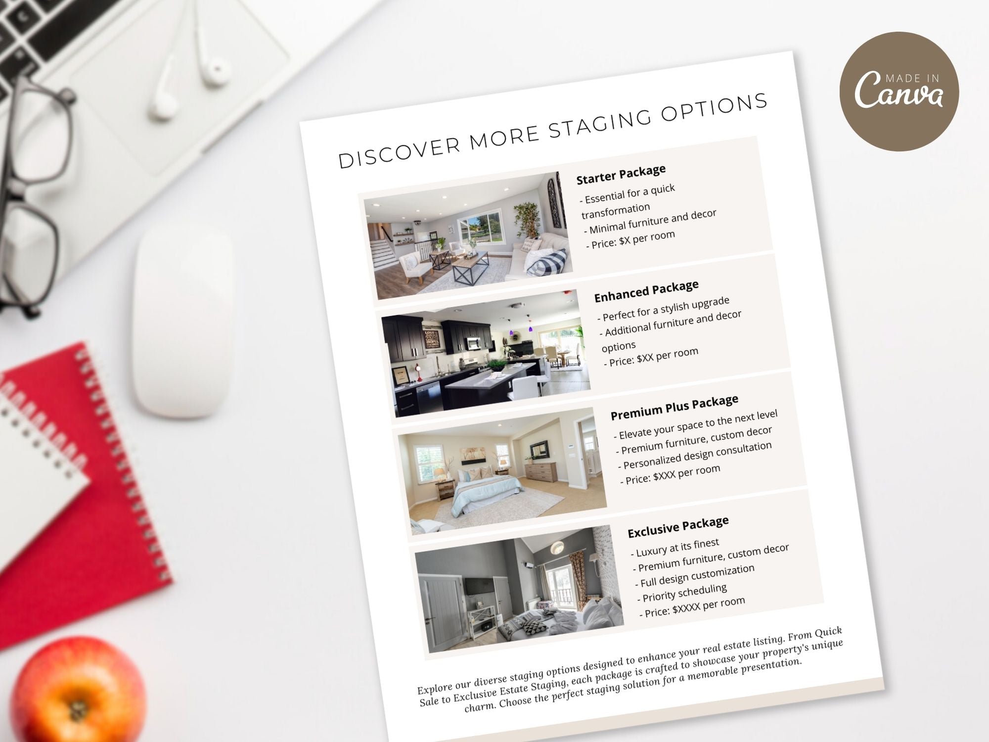 Home Staging Pricing Guide Vol 01 - Elevate your real estate staging business with this comprehensive guide. Strategically price your staging services to enhance properties and attract potential buyers with this essential resource.