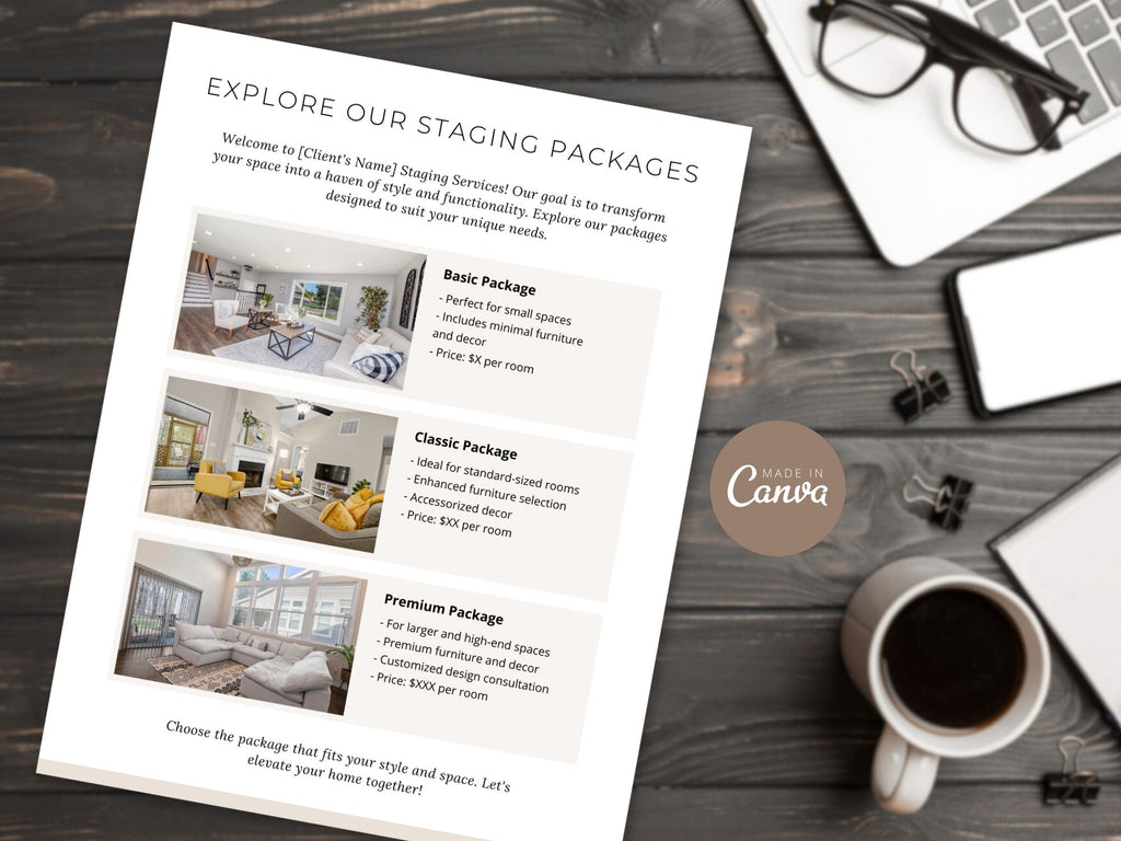 Home Staging Pricing Guide Vol 01 - Elevate your real estate staging business with this comprehensive guide. Strategically price your staging services to enhance properties and attract potential buyers with this essential resource.