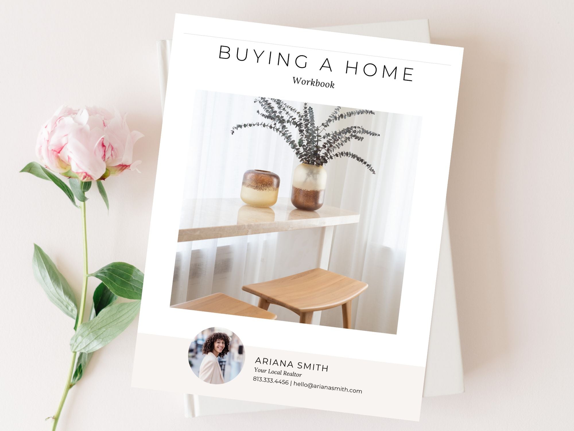 Minimal Buying A Home Workbook: Streamlining the home buying journey with essential prompts and organized sections for stress-free purchase.
